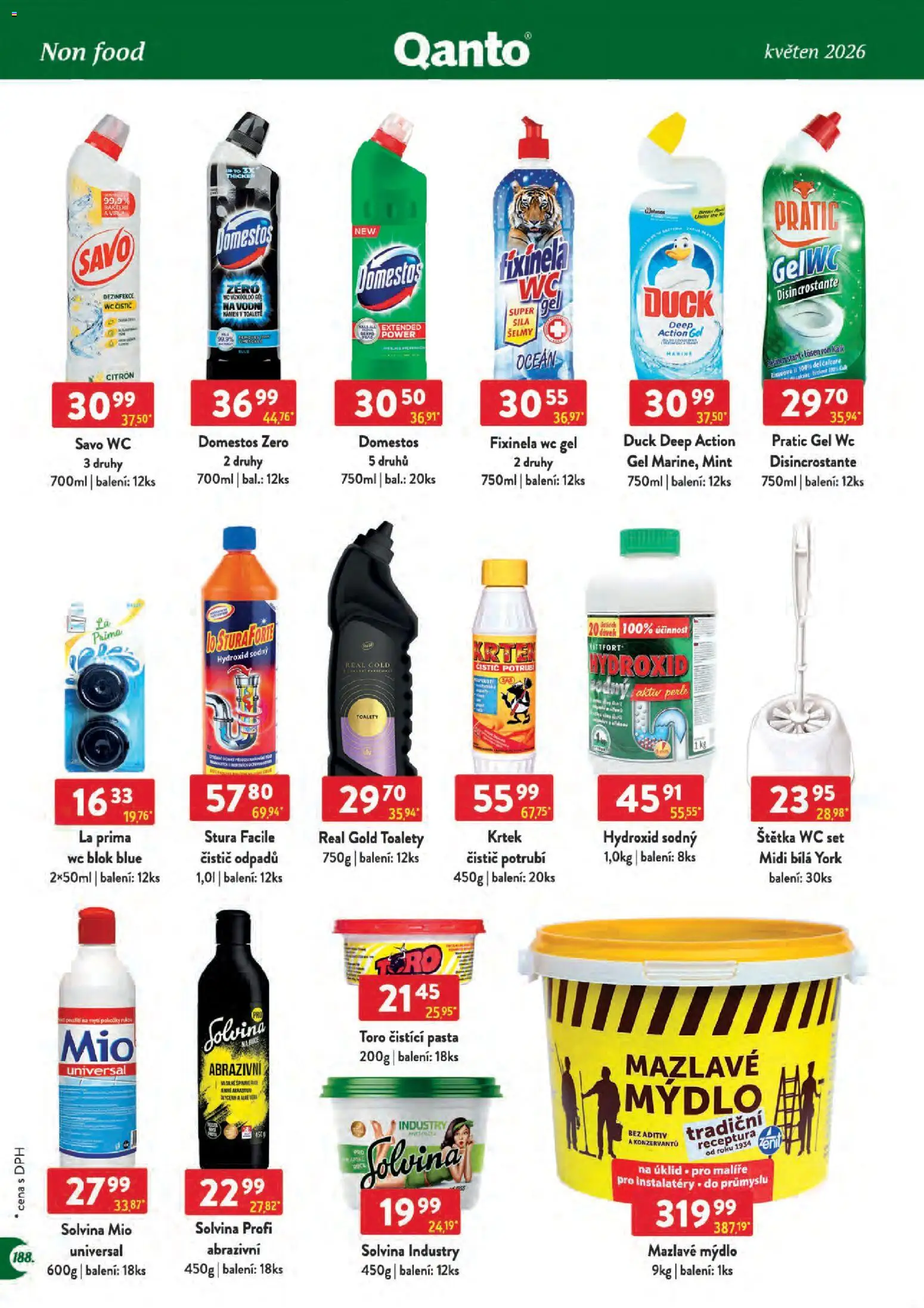 Astur & Qanto leták - Velkoobchod 05/2026 od 01.05.2026 | Strana: 188 | Produkty: Blok, Čistič odpadů, Wc, Wc čistič