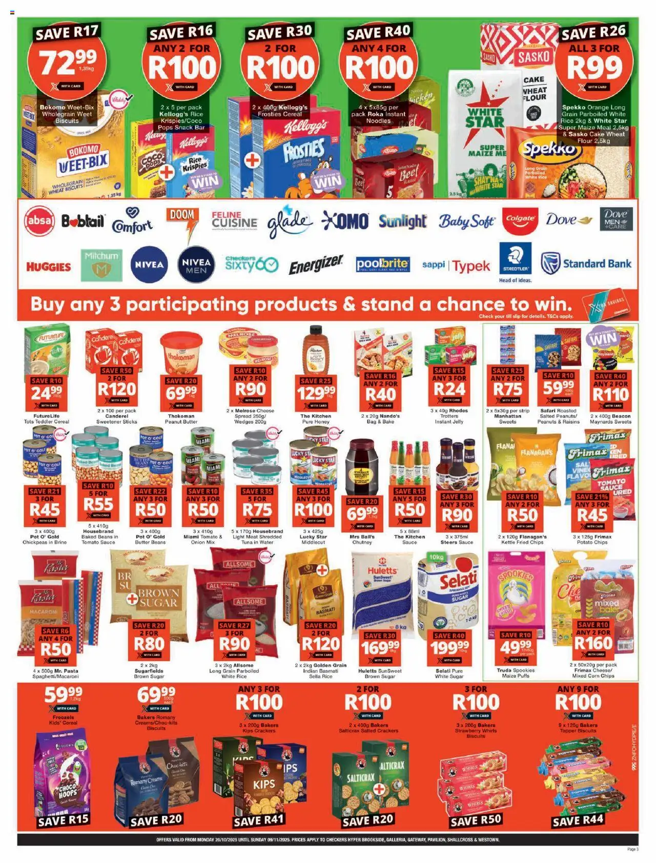 New Checkers catalogue – valid from 20.10.2025 | Page: 3 | Products: Cake, Sweets, Chutney, Butter