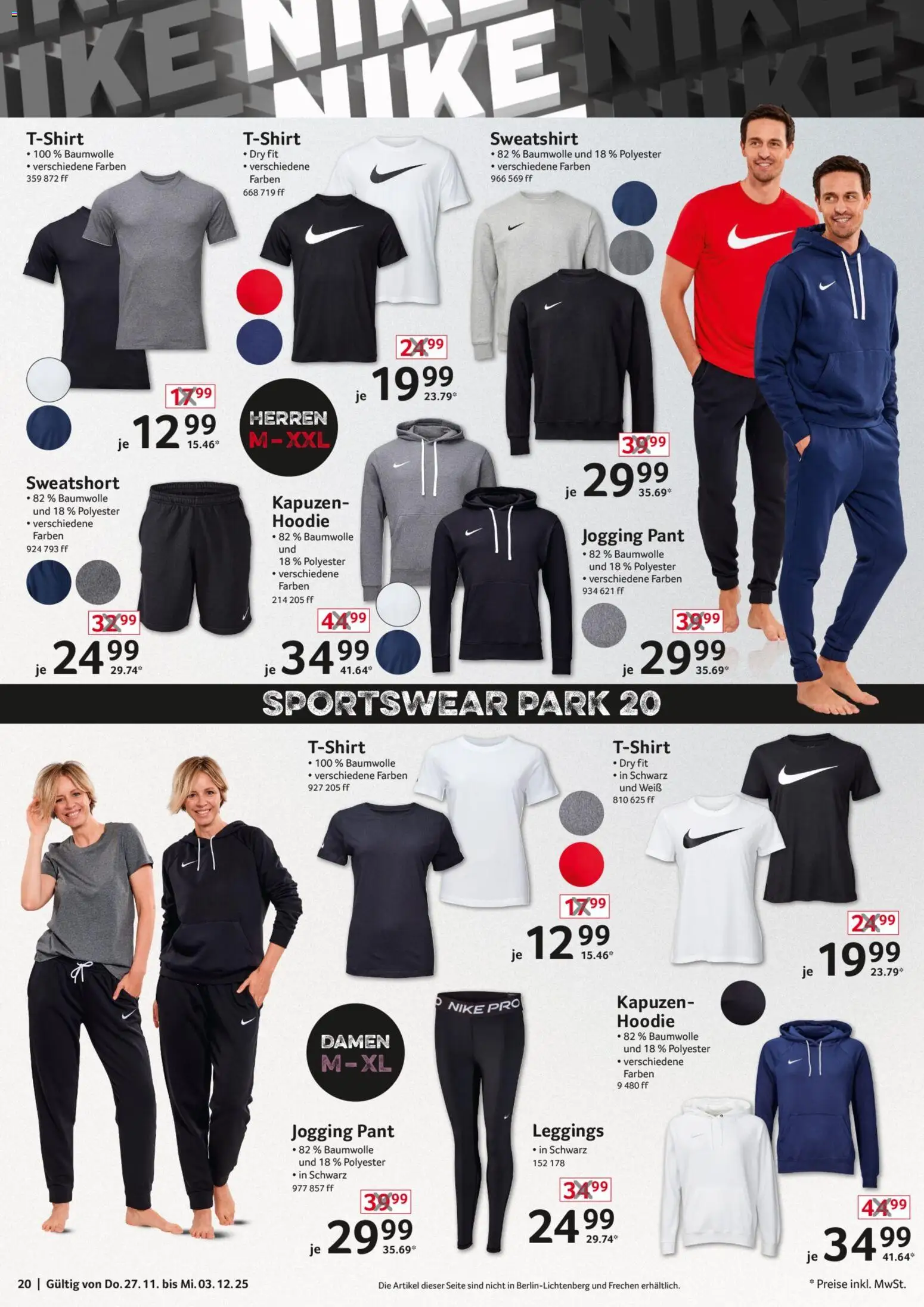 Selgros  Non Food – gültig ab 27.11.2025 | Seite: 20 | Produkte: Sweatshirt, Hoodie, Leggings