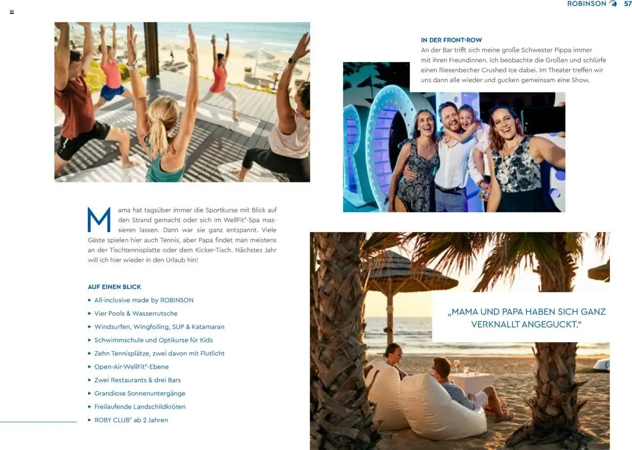 TUI Robinson 2024/25 - Unsere Clubs & Storys - gültig ab dem 04.11.2024 | Seite: 57 | Produkte: SUP