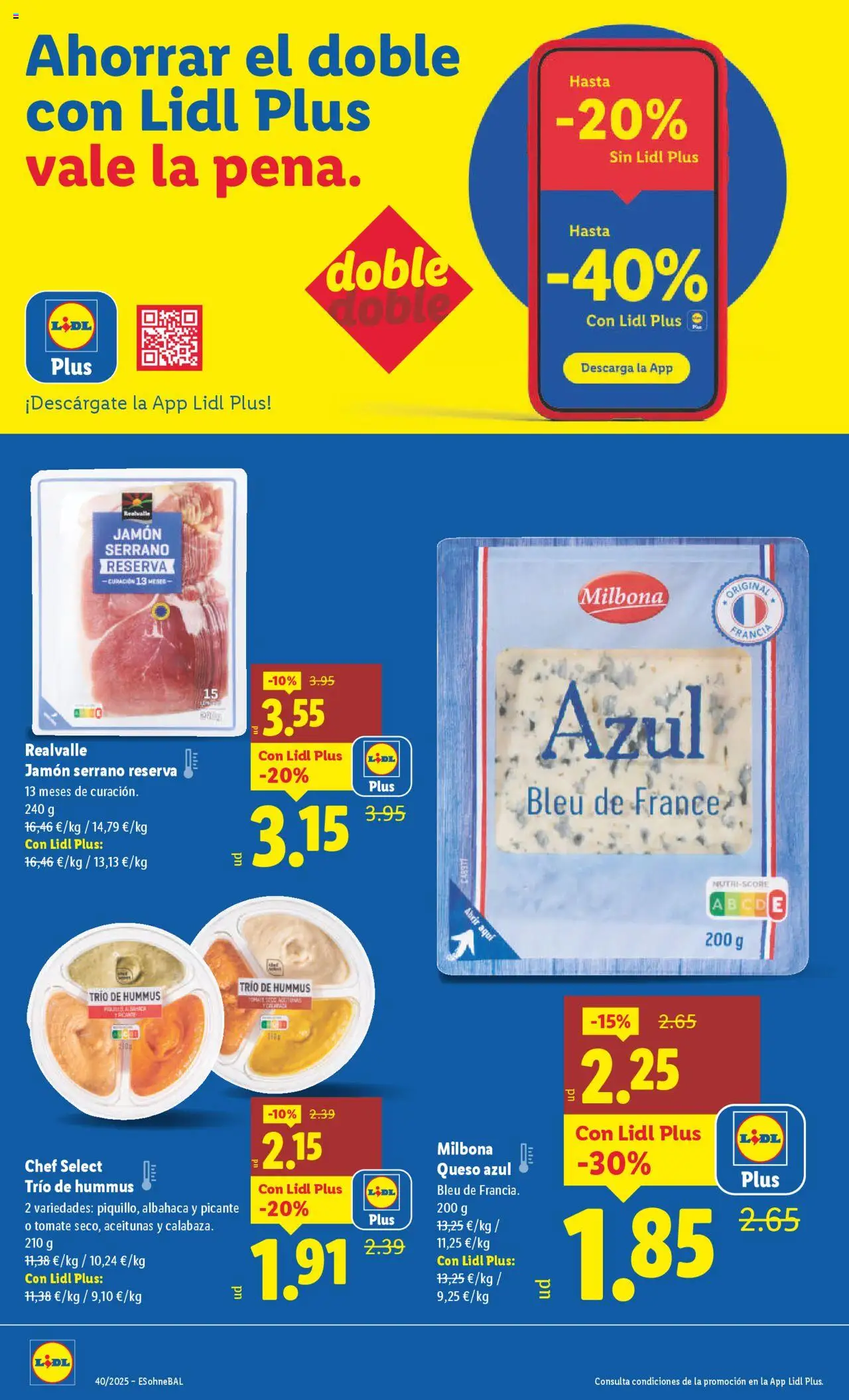 Lidl folleto │ válido desde el 29.09.2025 | Página: 4 | Productos: Jamón serrano, Queso, Jamón