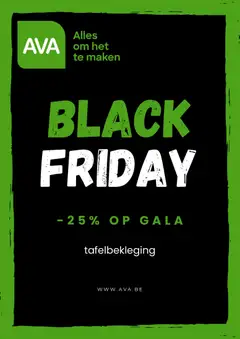 AVA - Black Friday - Voorbeeld van een folder van AVA, geldig van 28.11.2025