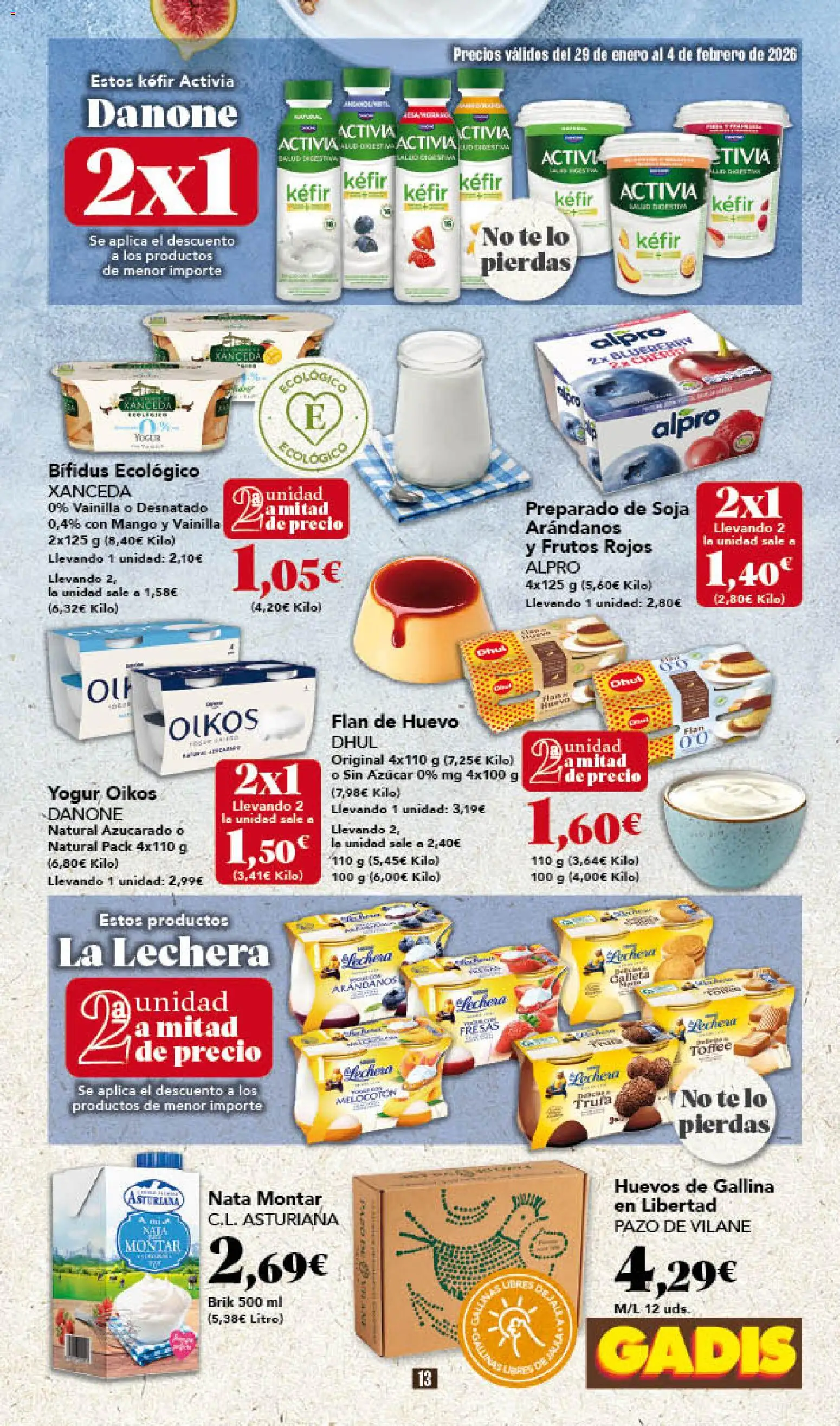 Gadis - folleto │ válido desde el 29.01.2026 | Página: 13 | Productos: Yogur, Huevos, Té, Ρούτερ