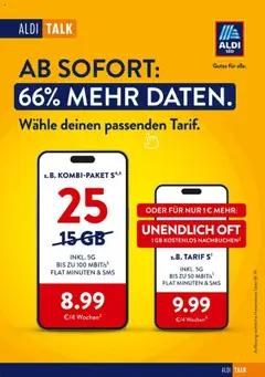 Aldi Süd Talk ab 18.09.2025 gültig