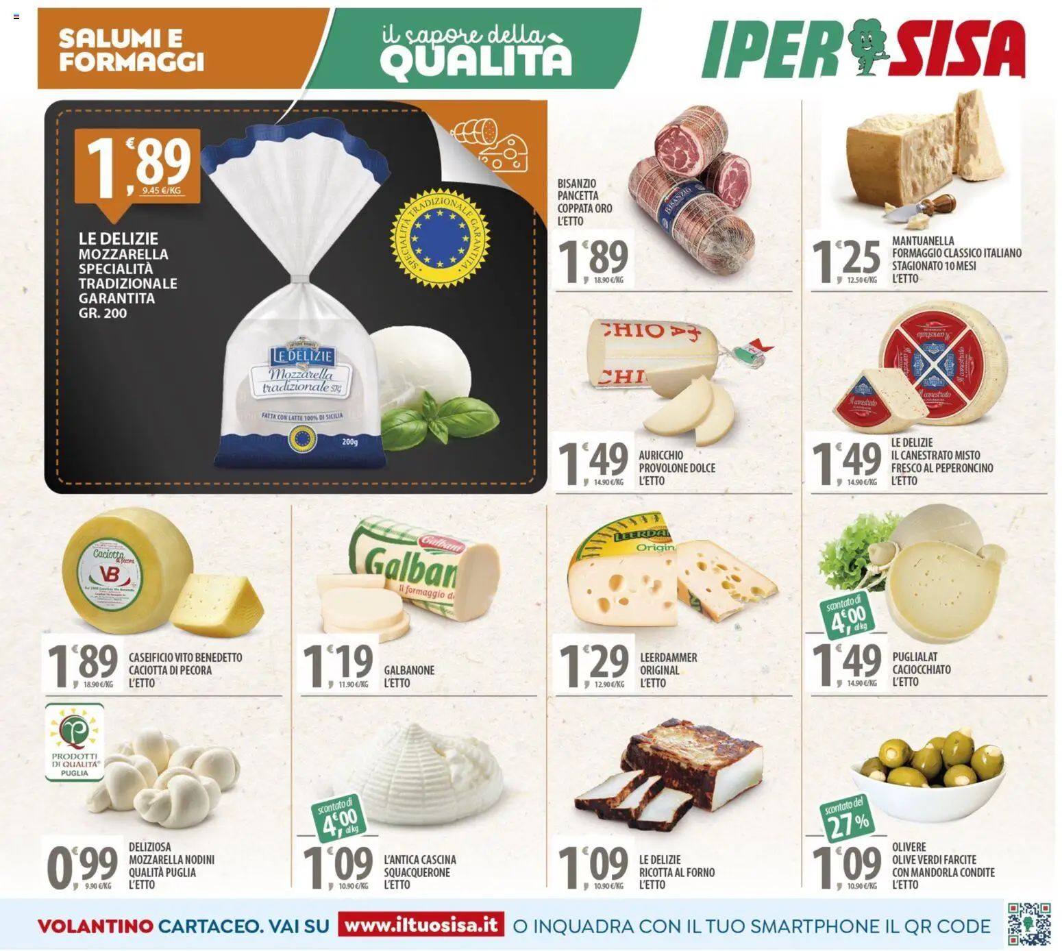 Volantino SISA del 24.10.2025 | Pagina: 3 | Prodotti: Pancetta, Latte, Formaggio, Forno