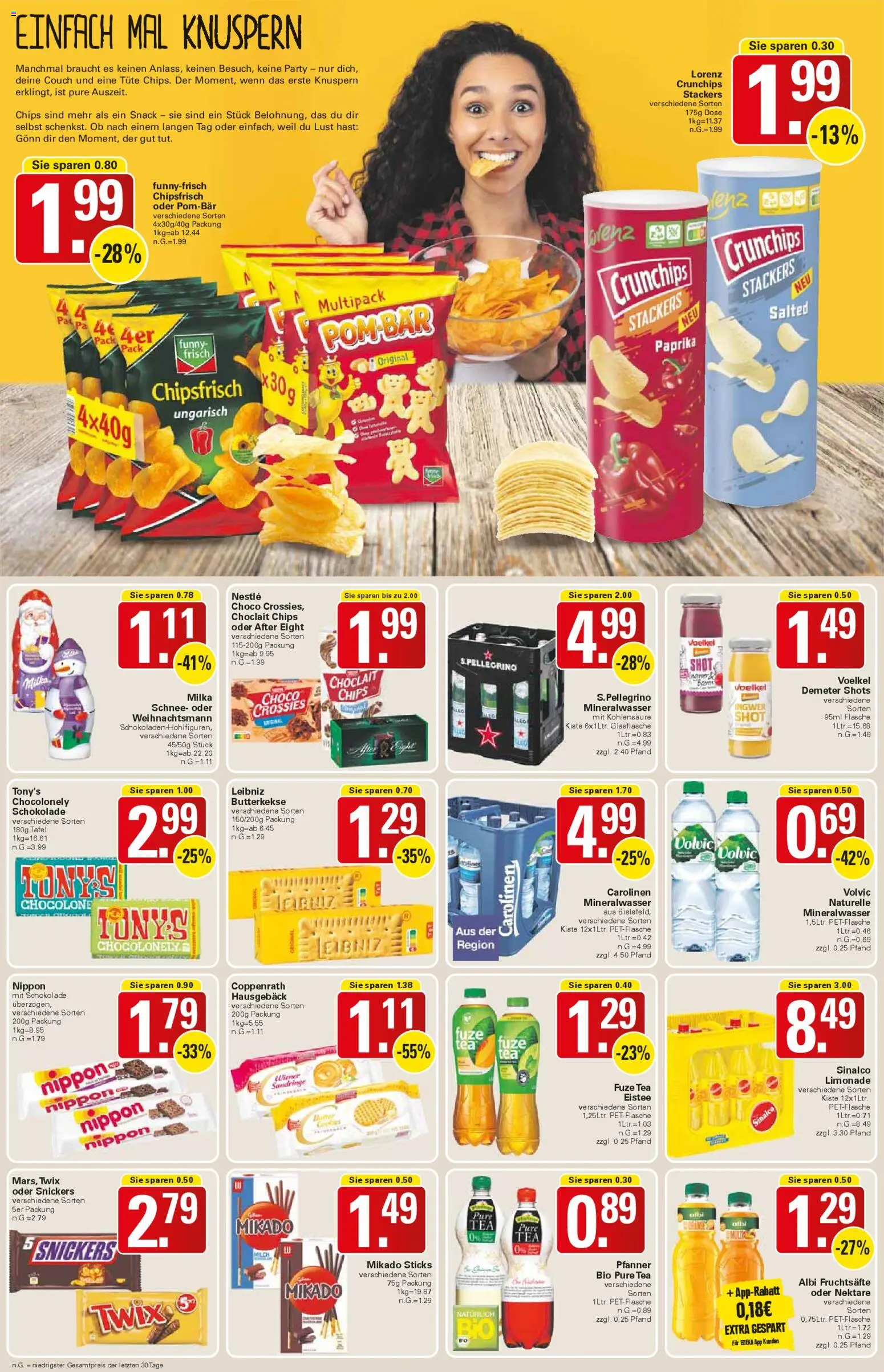 WEZ Prospekt – gültig ab 03.11.2025 | Seite: 12 | Produkte: Fuze tea, Couch, Schokolade, Chips