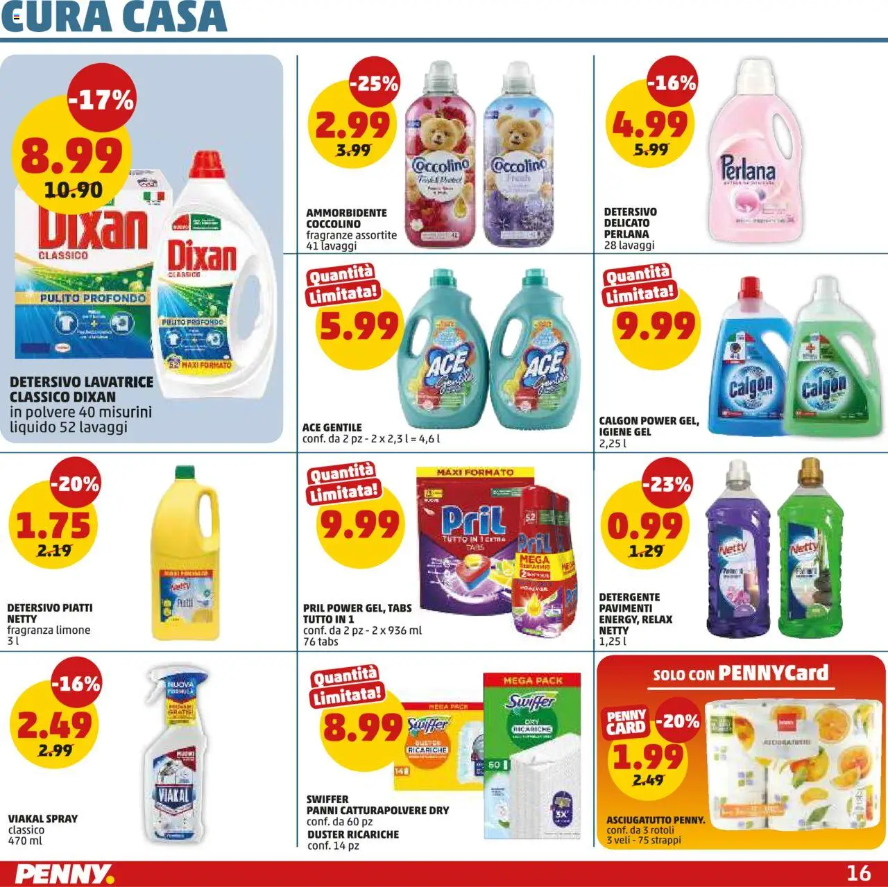 Volantino PENNY del 11.09.2025 | Pagina: 16 | Prodotti: Limone, Lavatrice, Asciugatutto, Fragranza