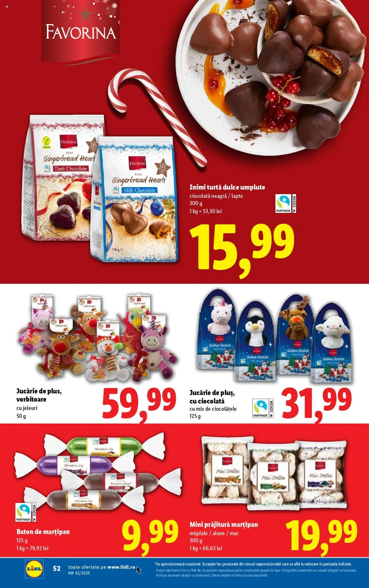 Noul catalog Lidl – valabil de la 13.10.2025 | Pagină: 52 | Produse: Prăjitură, Migdale, Turtă dulce, Jeleuri