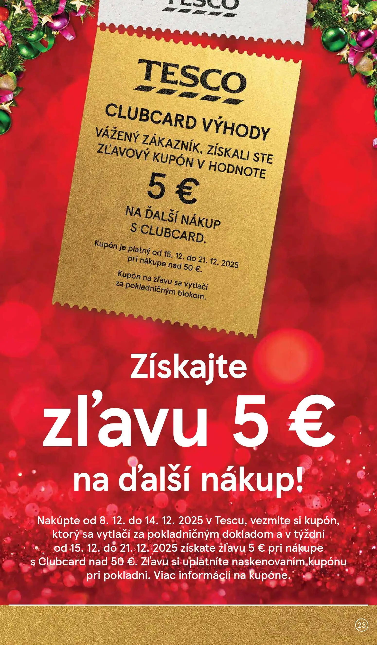 Nové Tesco akcie – leták je platný od 08.12.2025 | Strana: 23