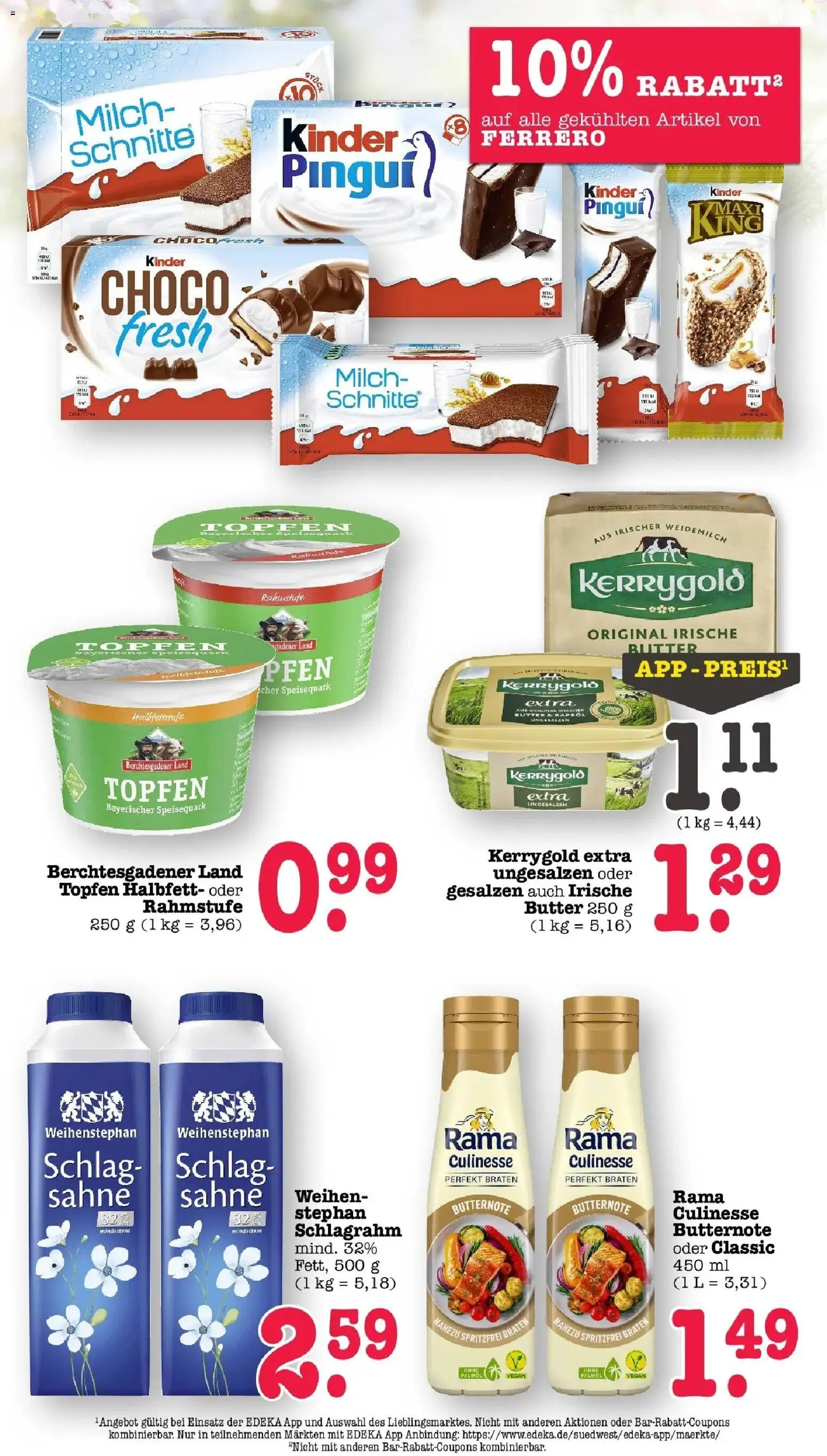 E center Prospekt Mannheim-Wohlgelegen	 – gültig ab 23.03.2026 | Seite: 25 | Produkte: Milch, Butter, Rapsöl, Sahne