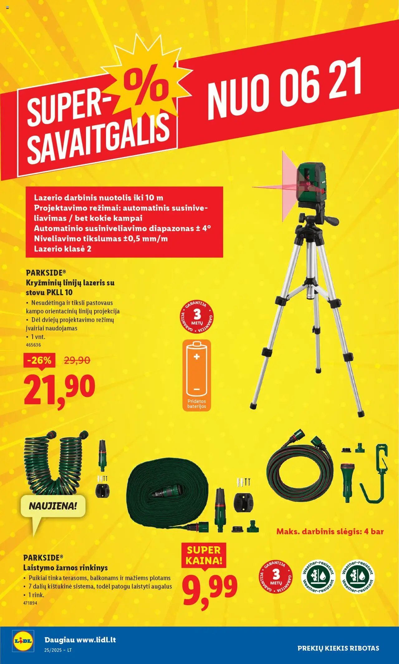 LIDL leidinys - Ne maisto prekių pasiūlymai│galioja nuo 16.06.2025 | Puslapis: 50