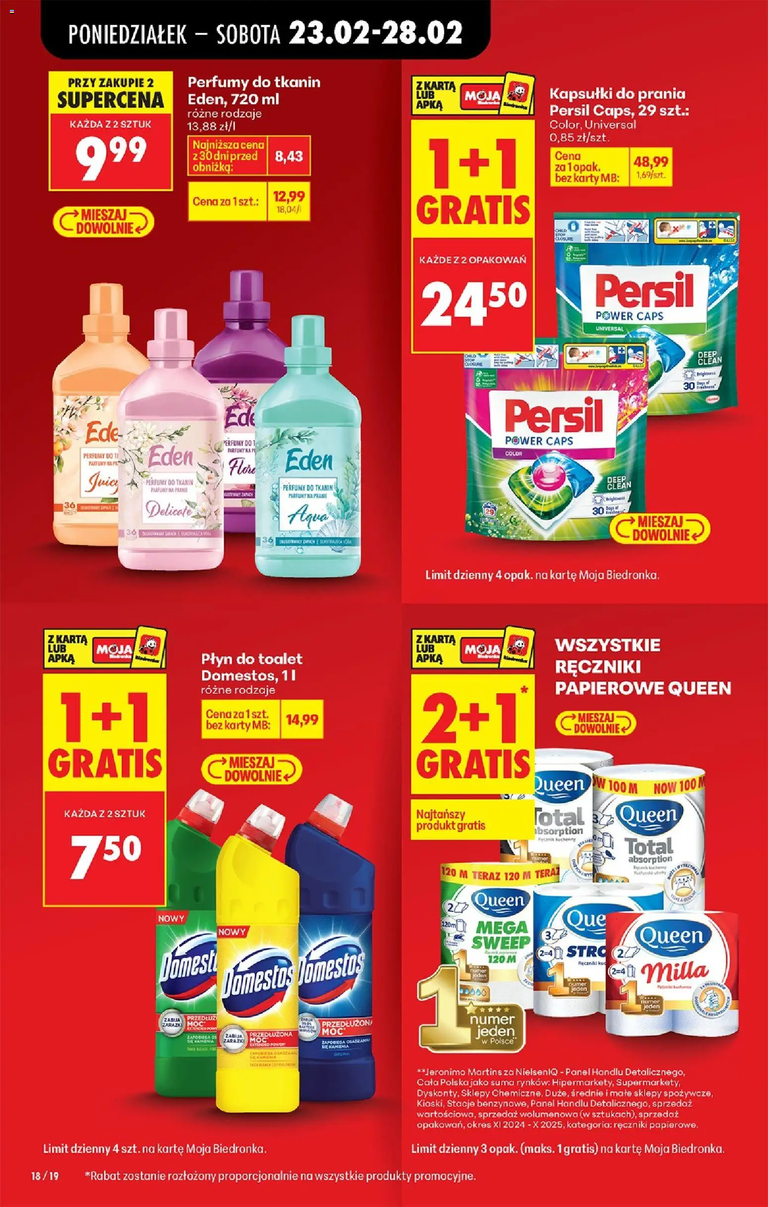 Biedronka Polsko leták od 23.02.2026 | Strana: 20 | Produkty: Domestos, Karty, Persil
