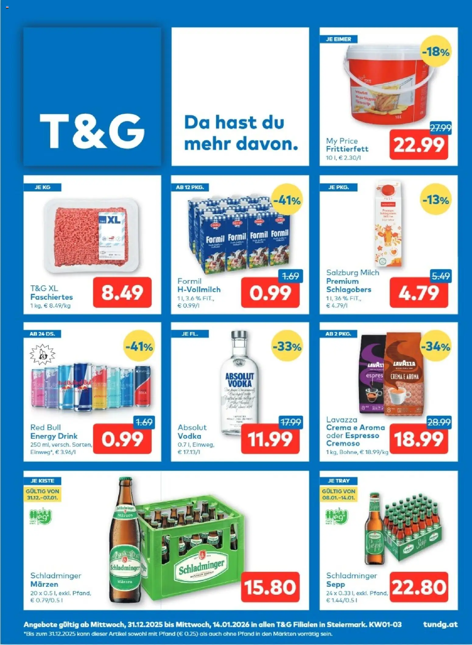 T&G - Steiermark gültig ab 31.12.2025 | Seite: 1 | Produkte: Milch