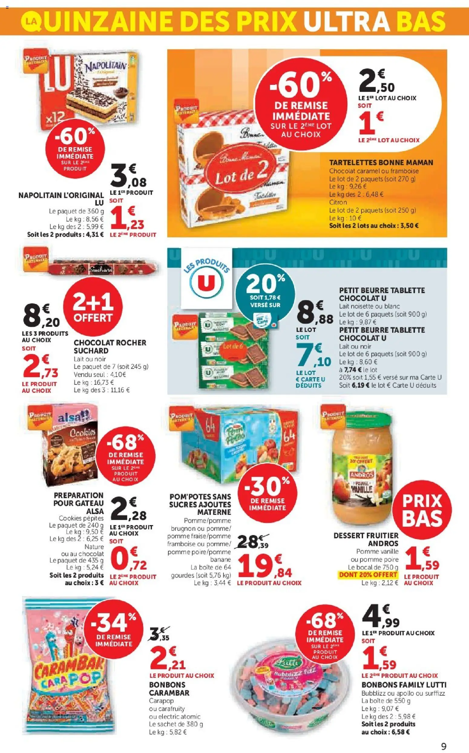 {H1} | Page: 9 | Produits: Citron, Cookies, Banane, Thé