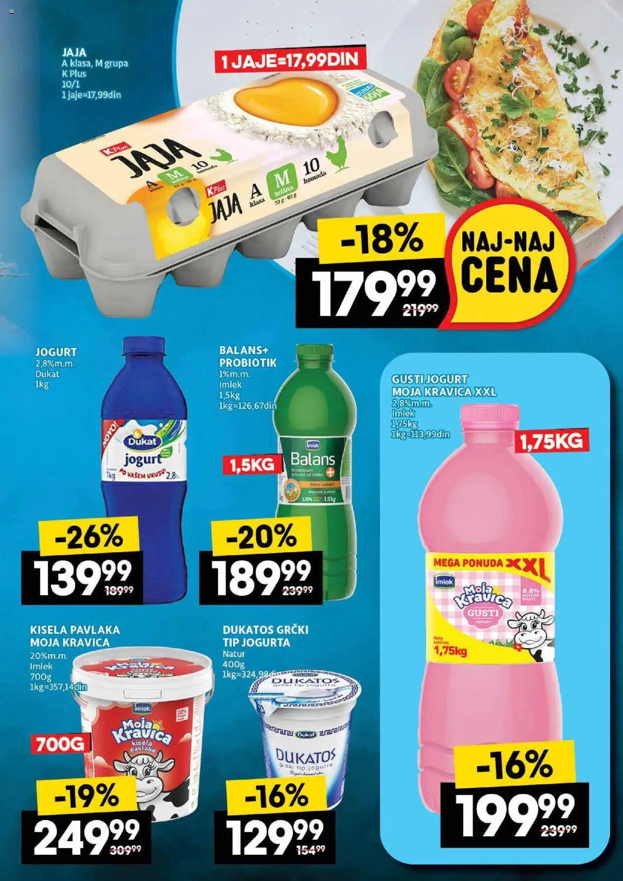 Idea katalog - važi od 07.08.2025 | Strana: 21 | Proizvode: Kisela pavlaka, Dukatos, Moja kravica, Jaja