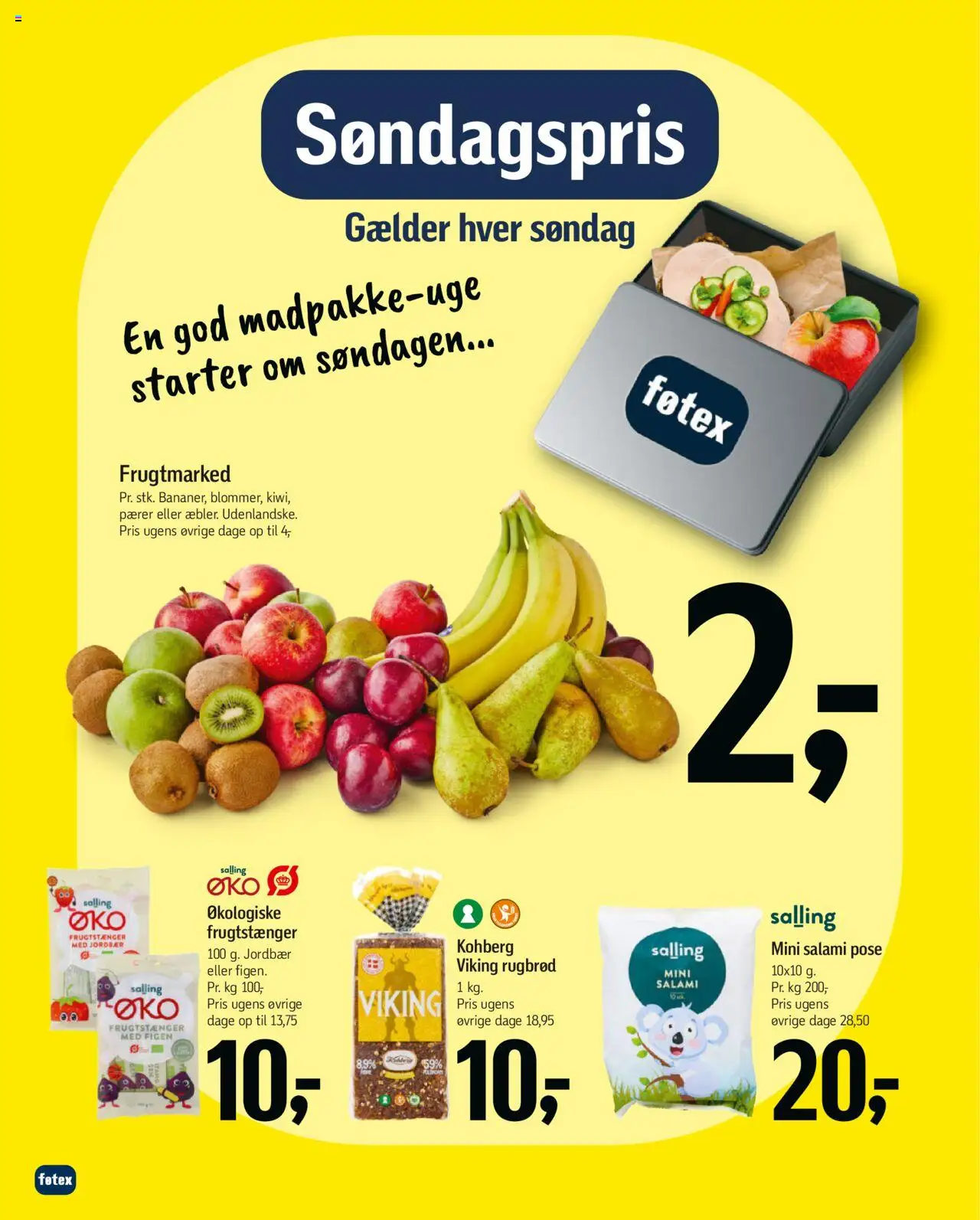 Føtex tilbudsavis – gyldig fra 17.10.2025 | Side: 6 | Produkter: Salami, Jordbær, Rugbrød, Pærer