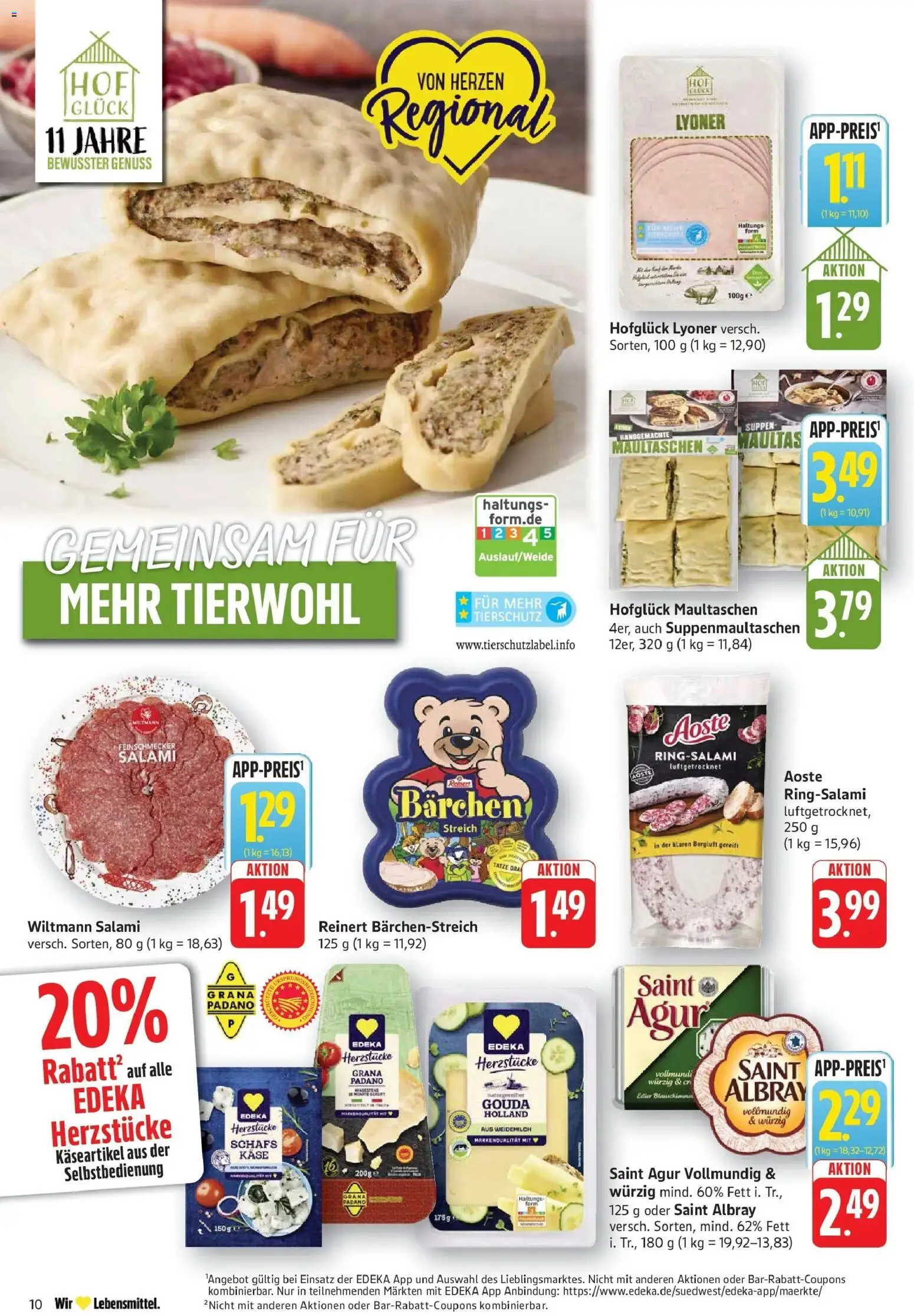 Edeka prospekt Geislingen	 – gültig ab 02.03.2026 | Seite: 10 | Produkte: Käse, Gouda, Salami, Maultaschen