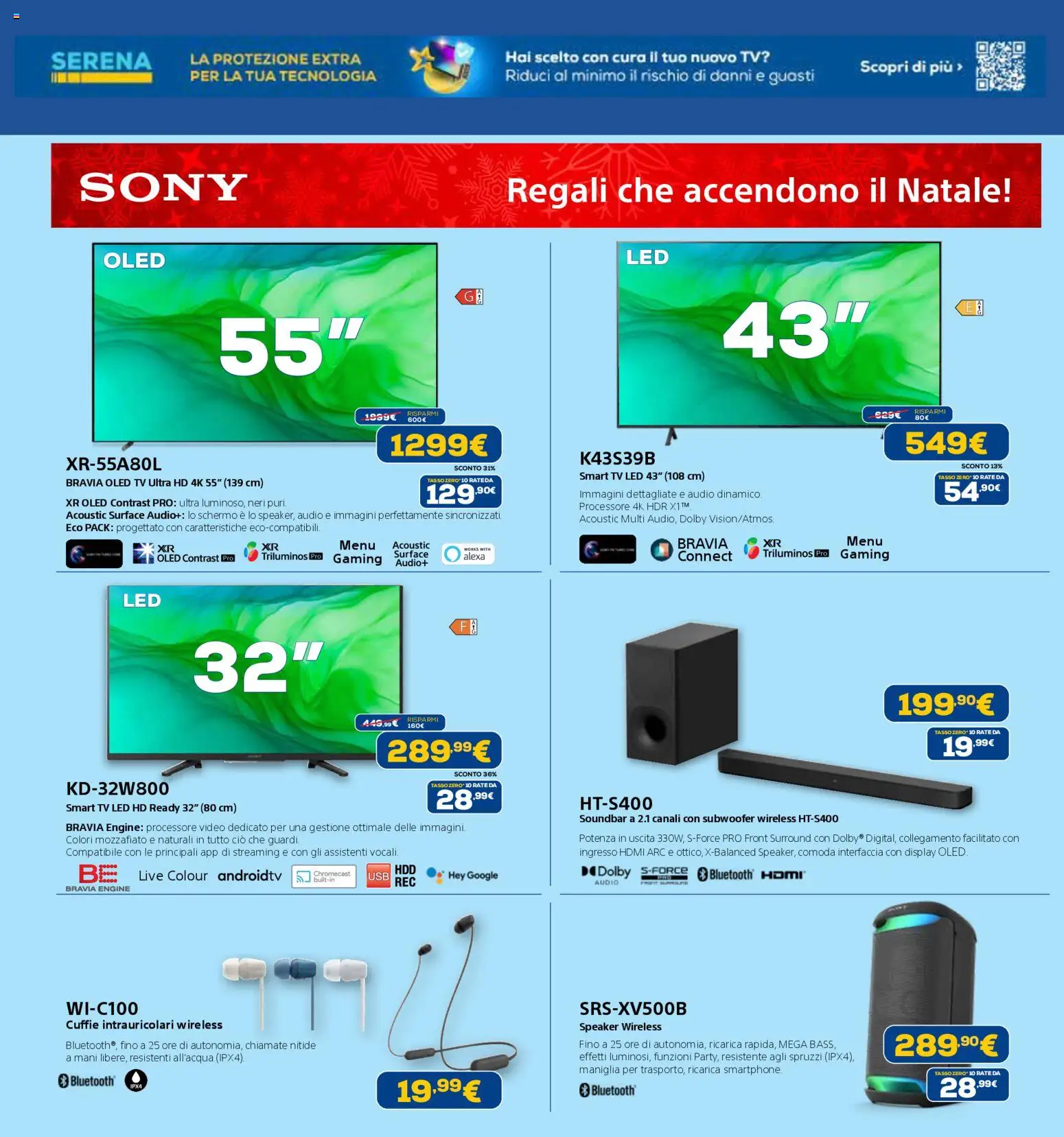 Volantino Euronics del 22.12.2025 | Pagina: 15 | Prodotti: Schermo, Video, Audio, Speaker