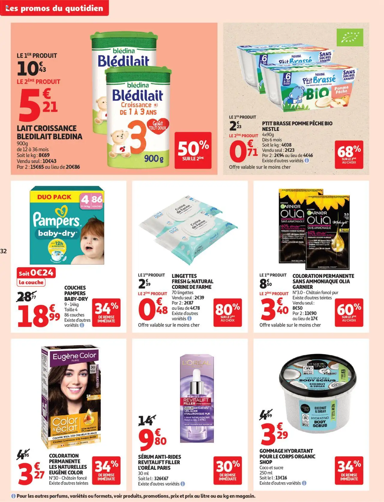  | Page: 32 | Produits: Body, Couches, Gommage, Lait