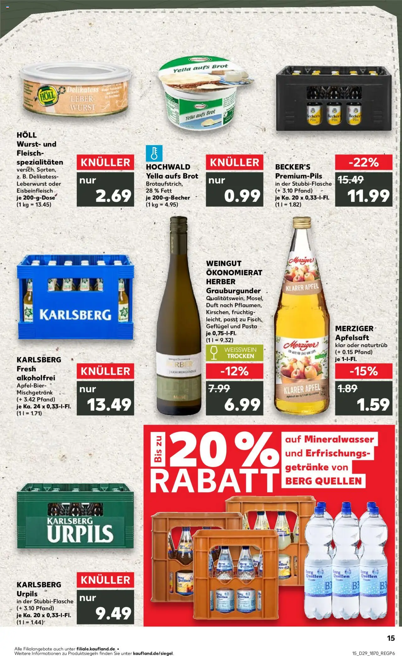 Kaufland prospekt Völklingen	 - gültig ab dem 17.07.2025 | Seite: 15 | Produkte: Apfelsaft, Pasta, Brot, Fleisch
