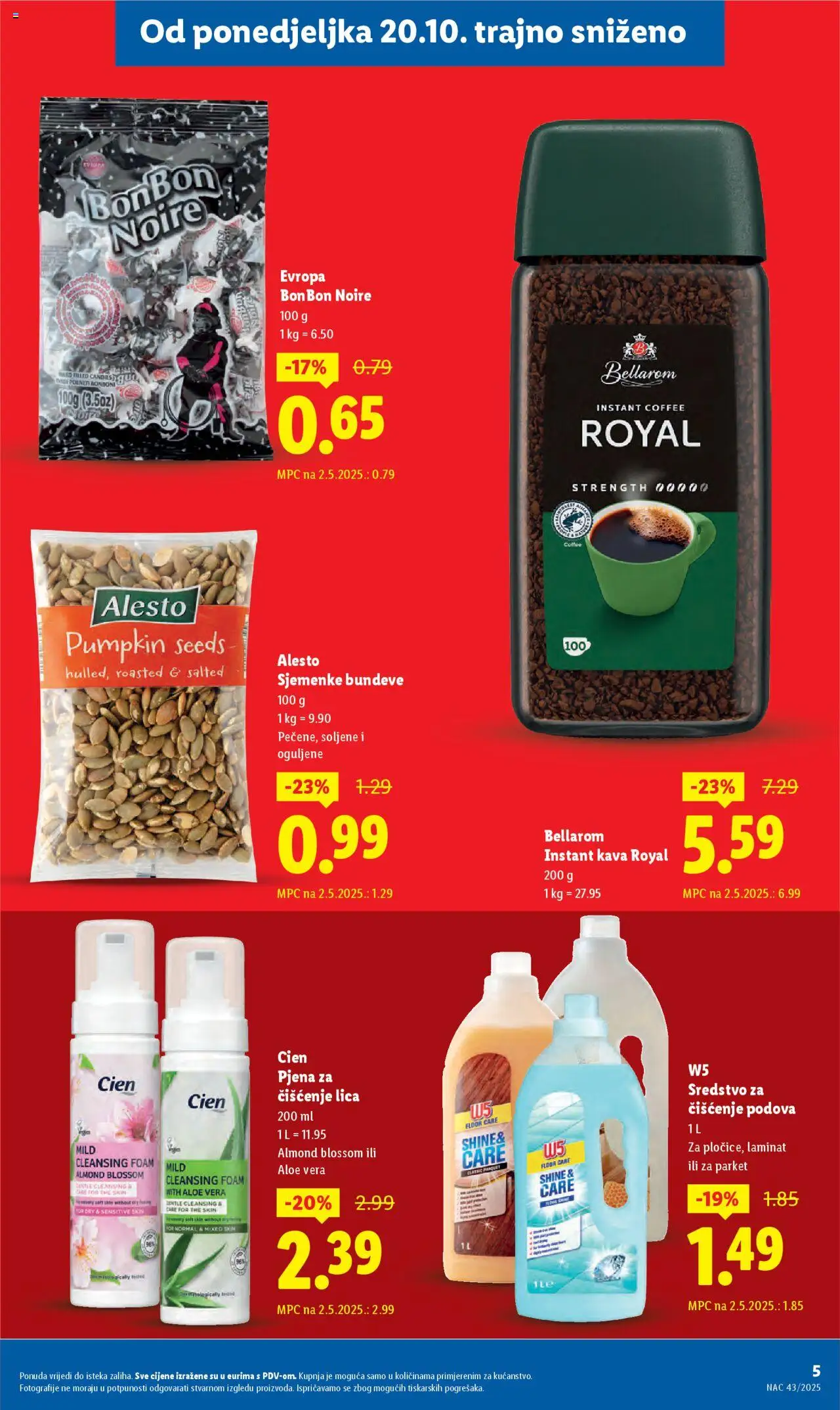 Lidl katalog | vrijedi od 08.09.2025 | Stranica: 5 | Proizvodi: Kava, Sredstvo za čišćenje podova, Laminat, Sjemenke