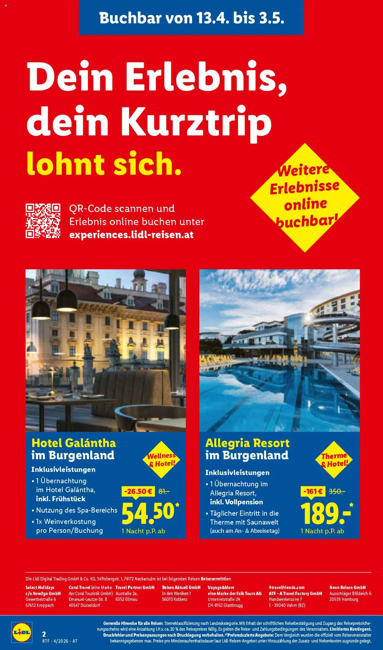 Lidl April/Mai Reise - Highlights gültig ab 11.04.2026 | Seite: 2