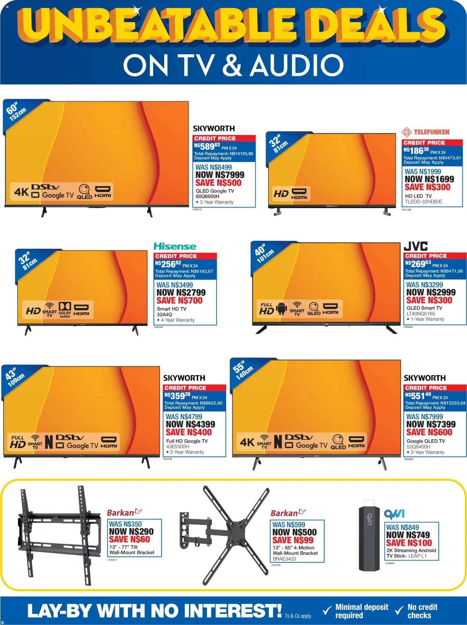 New OK Furniture catalogue – valid from 16.02.2026 | Page: 8 | Products: Audio, TV
