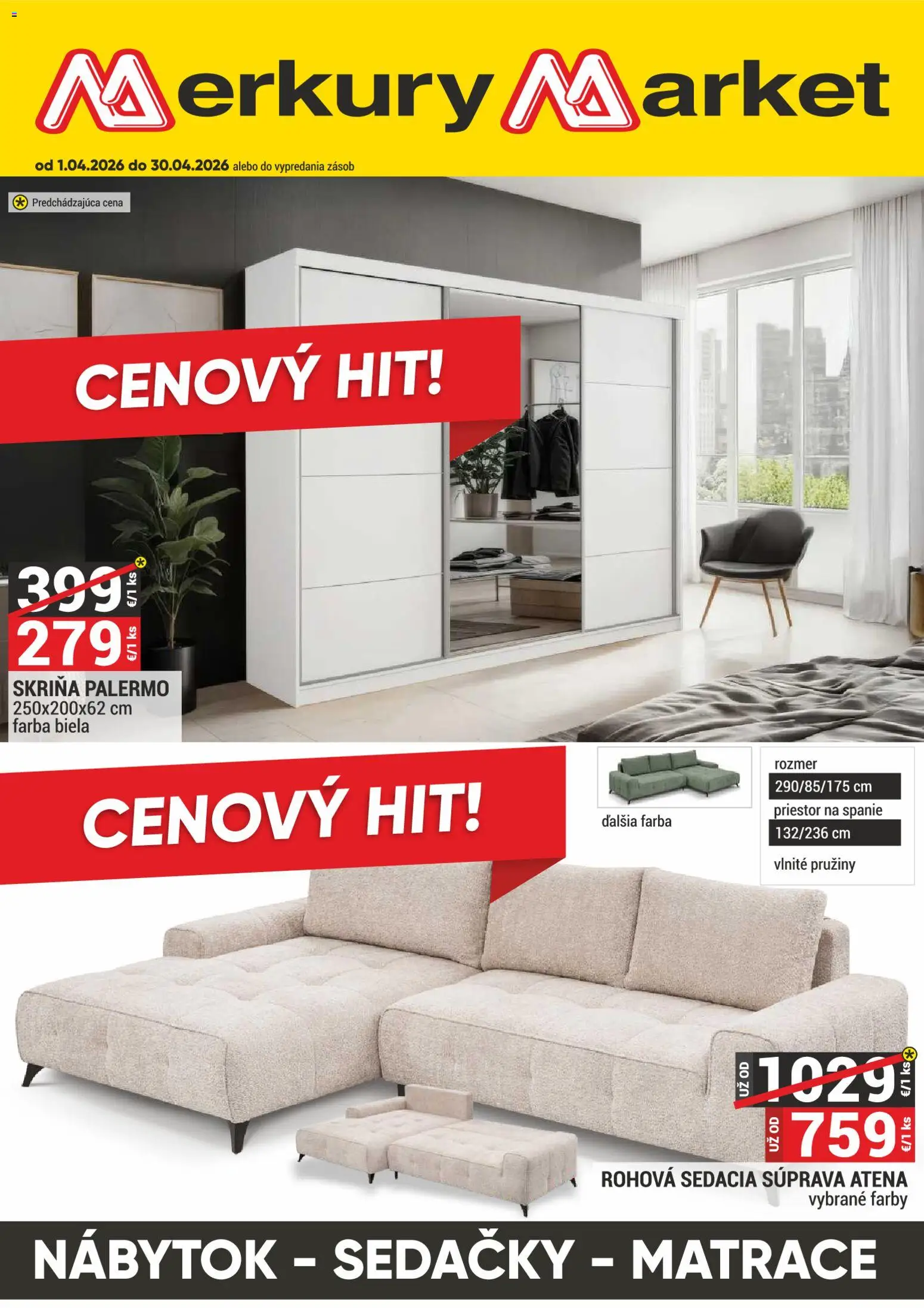 Nové Merkury Market akcie – leták je platný od 01.04.2026 | Strana: 1