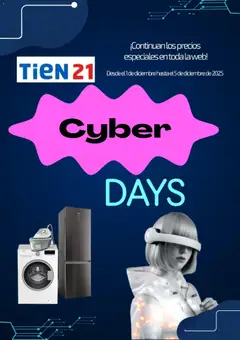 Vista previa Tien 21 Cyber Days válido desde el 01.12.2025