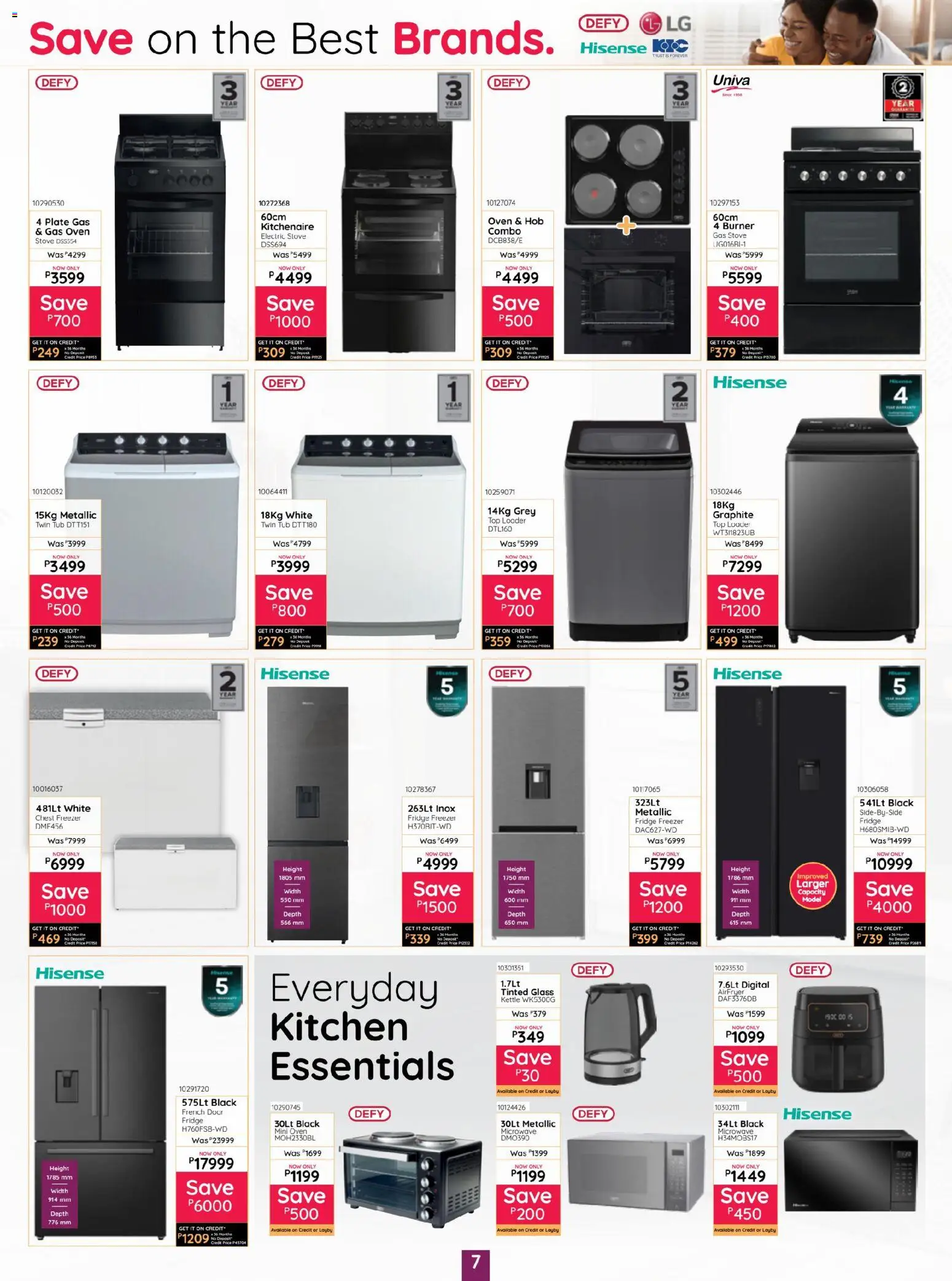 New Bradlows catalogue – valid from 19.03.2026 | Page: 7 | Products: Hob, Kettle, Fridge, Microwave
