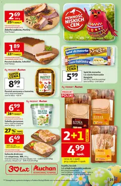 Pogląd oferty "Auchan gazetka - 30 Lat Hipermarket" - ważna od 31.03.2026 | Strona: 25 | Produkty: Schab, Ciasto francuskie, Szynka, Boczek