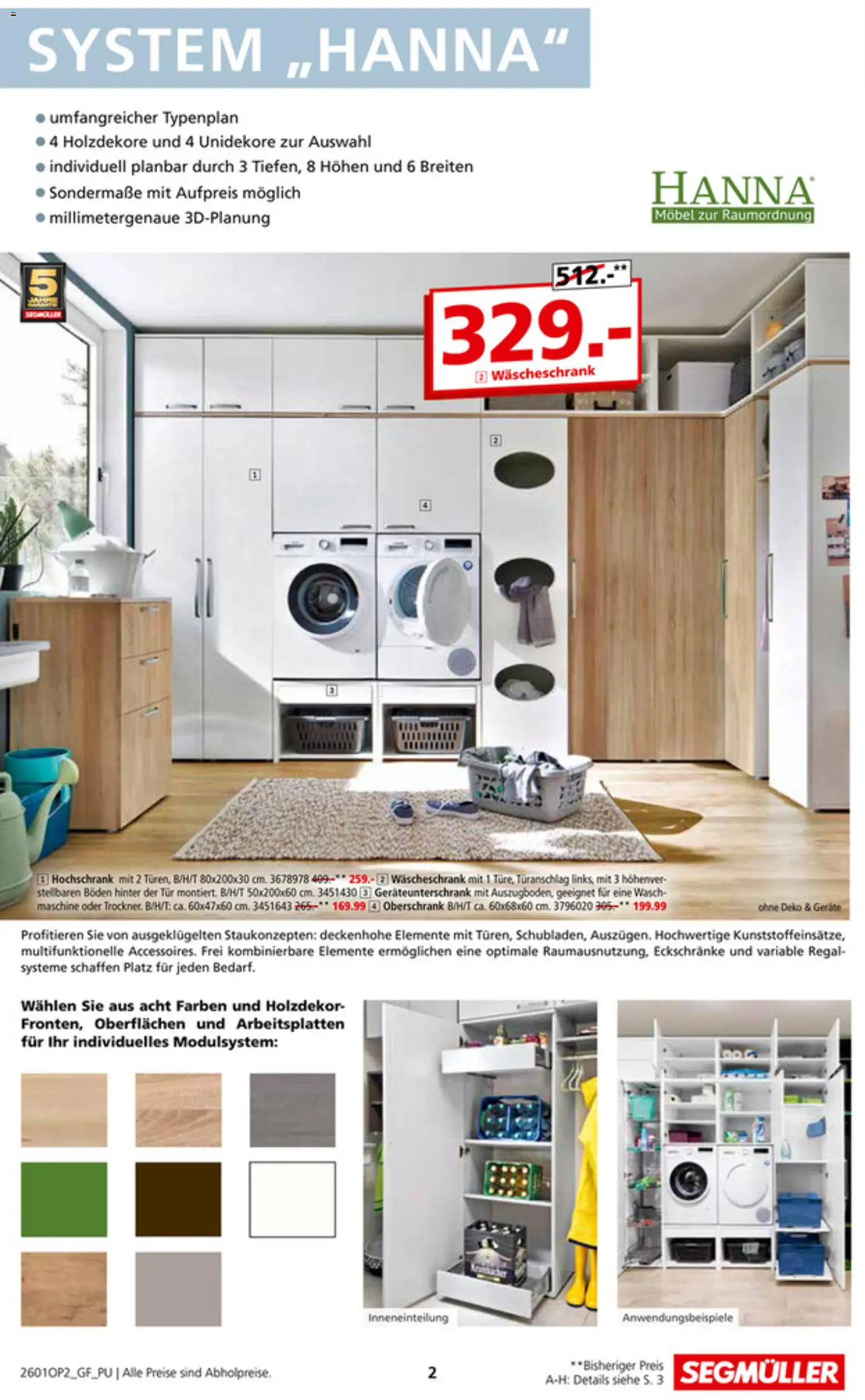 Segmüller Hauswirtschaftsraum Spezial – gültig ab 29.12.2025 | Seite: 2 | Produkte: Regal, Tür, Hochschrank