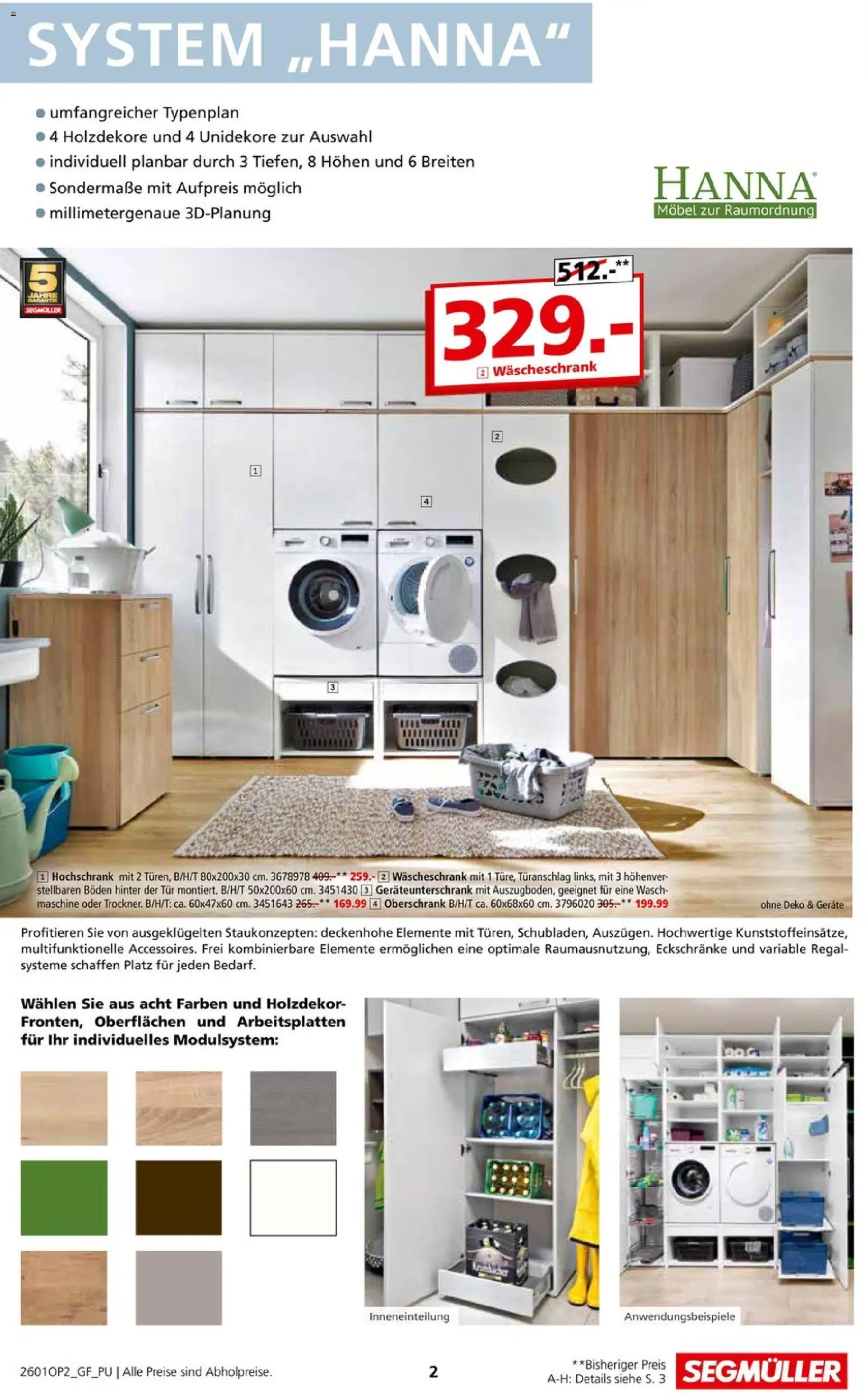 Segmüller Hauswirtschaftsraum Spezial – gültig ab 29.12.2025 | Seite: 2 | Produkte: Regal, Tür, Hochschrank