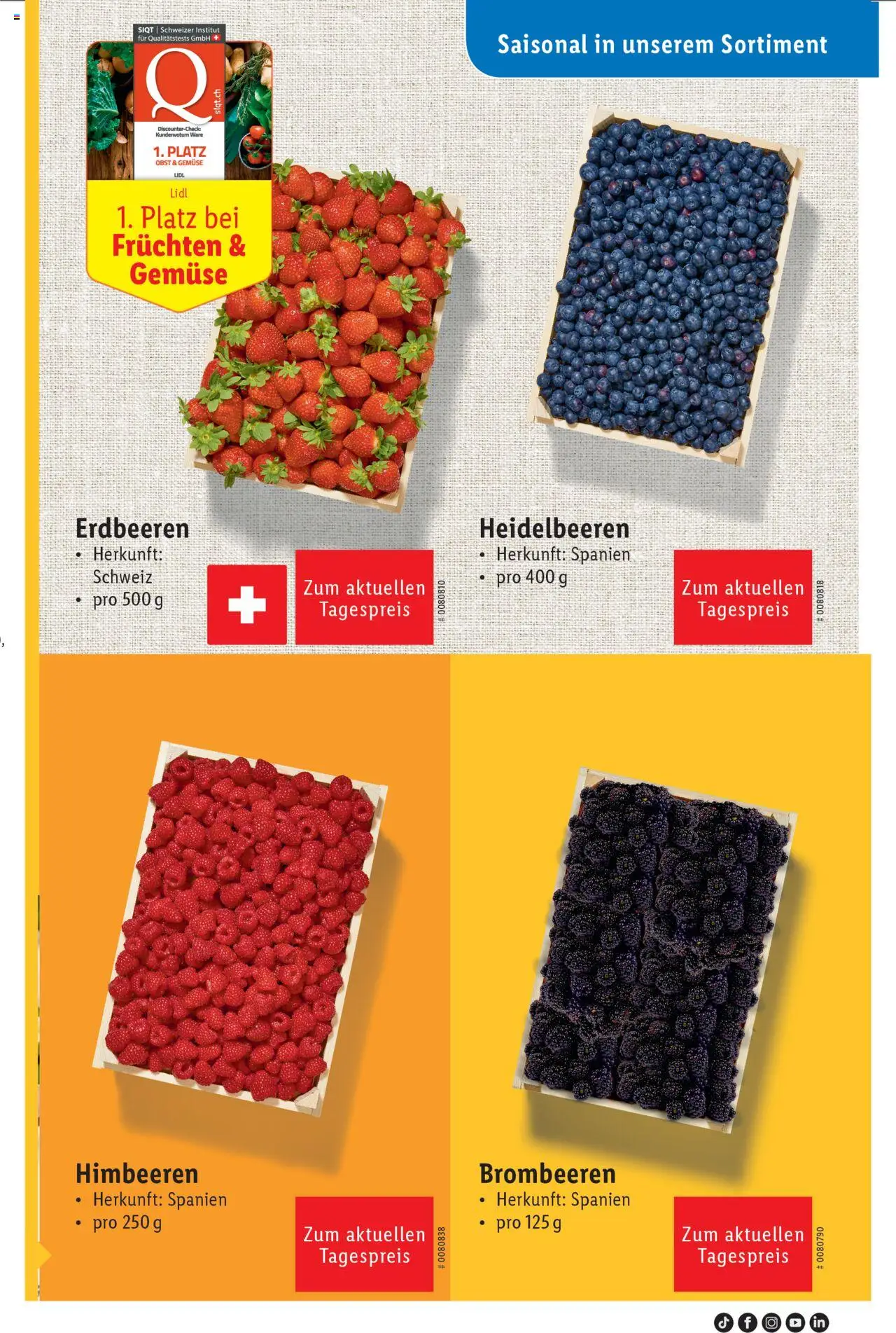 Lidl Aktionen ab 26.06.2025 | Seite: 11 | Produkte: Gemüse, Erdbeeren