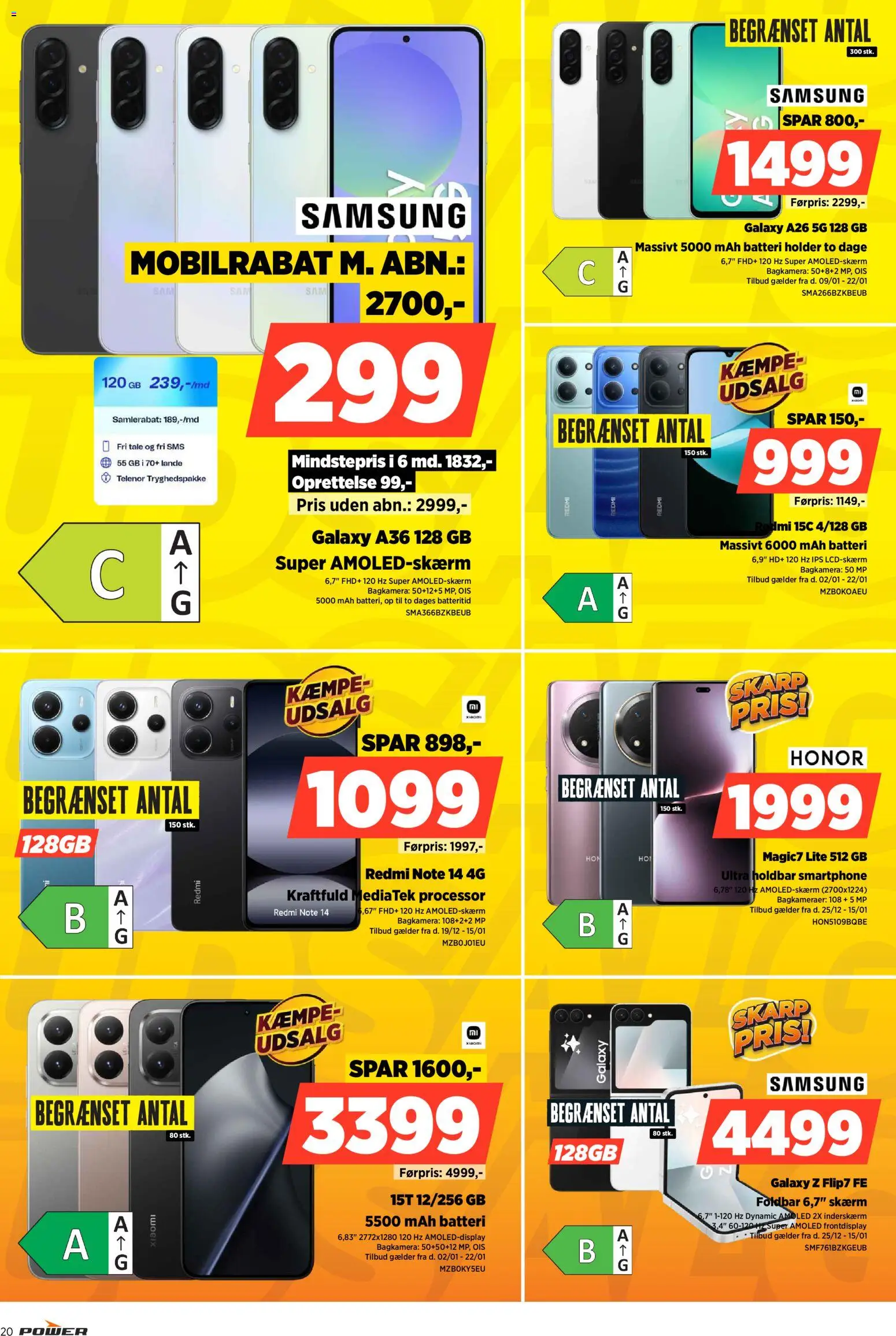 Power tilbudsavis – gyldig fra 09.01.2026 | Side: 20 | Produkter: Processor, Skærm, Smartphone, Batteri