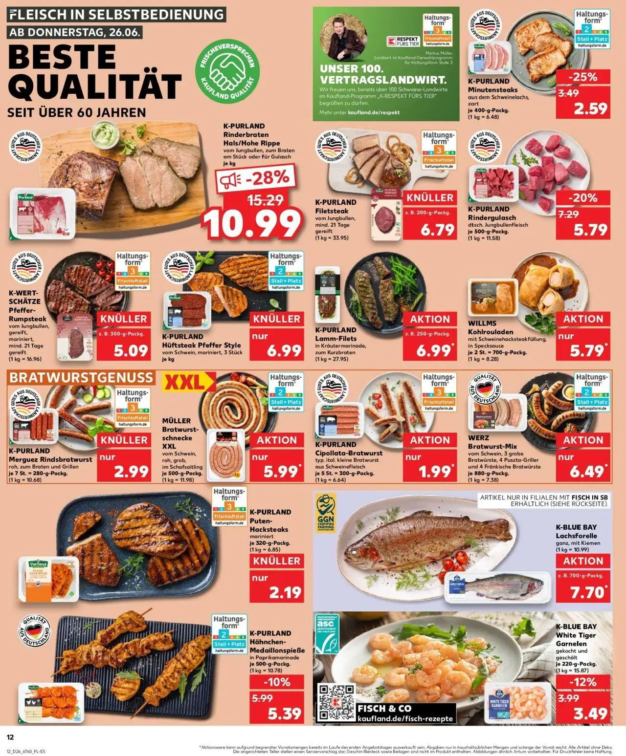 Kaufland prospekt Sulzbach-Rosenberg	 - gültig ab dem 29.06.2025 | Seite: 23 | Produkte: Rumpsteak, Gulasch, Pfeffer, Steak