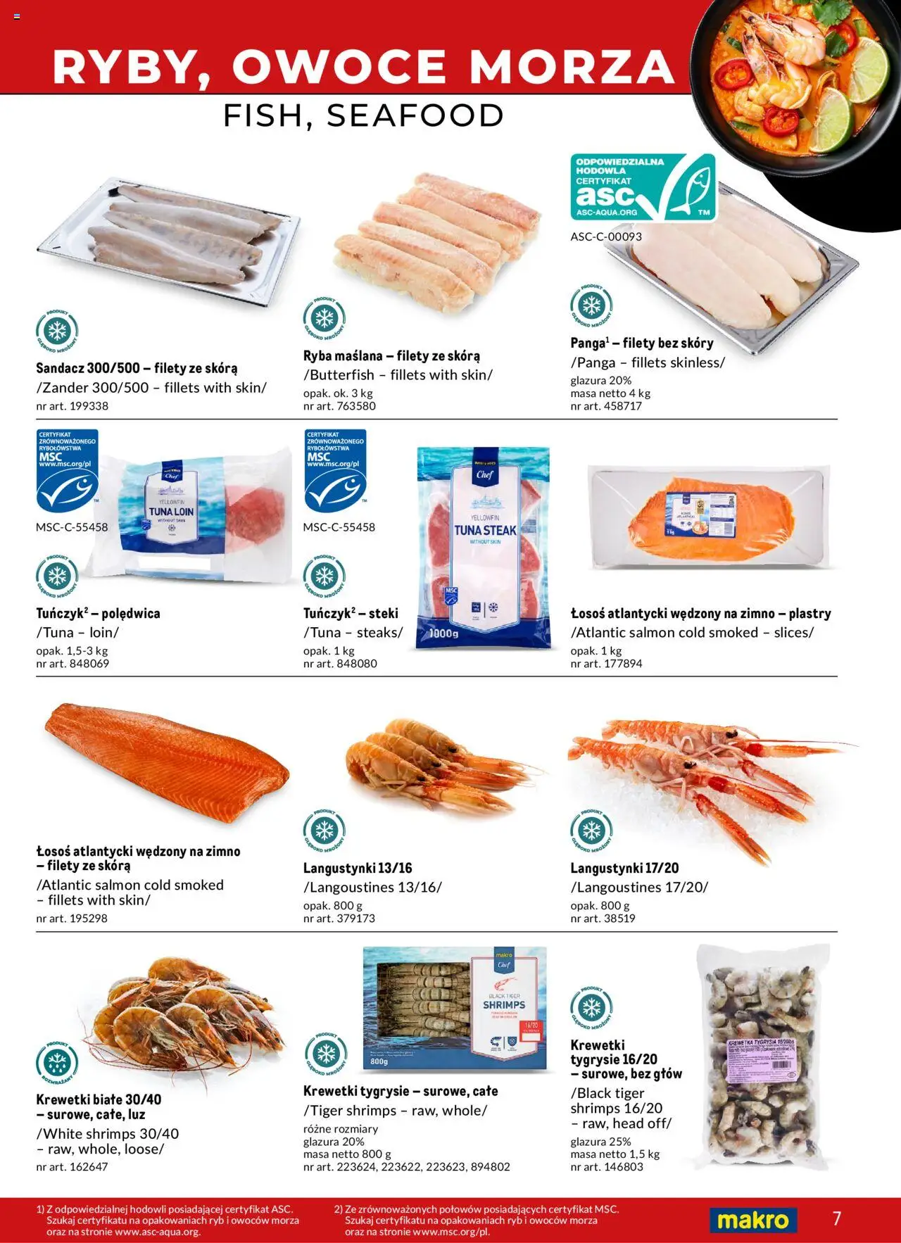 Makro Gazetka - Azja Smaki orientu od 22.02.2024 | Strona: 7 | Produkty: Łosoś, Ryba, Owoce, Owoce morza