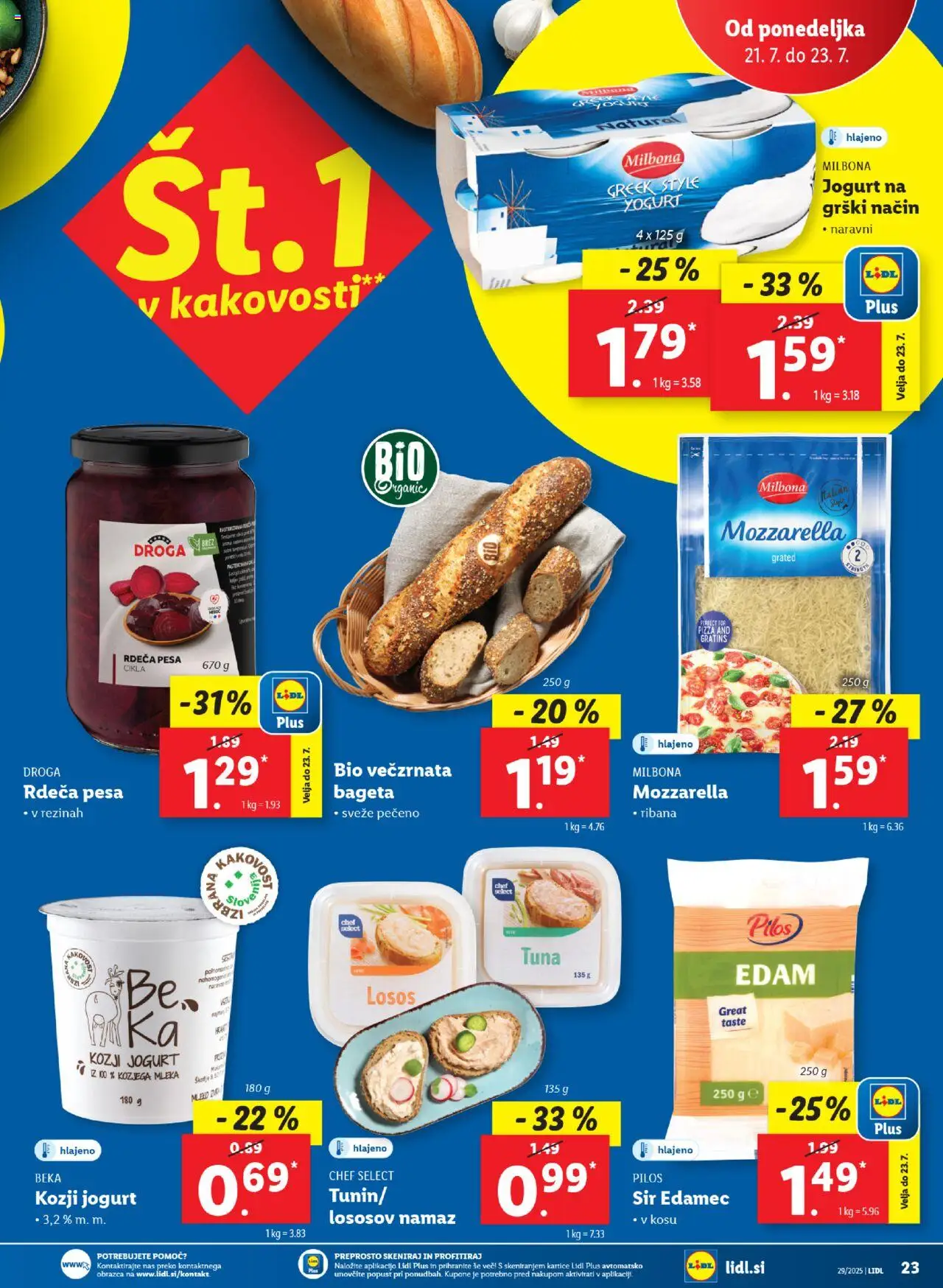 Lidl - Maribor │ velja od 17.07.2025 | Stran: 47 | Izdelki: Tuna, Losos, Sir, Pesa