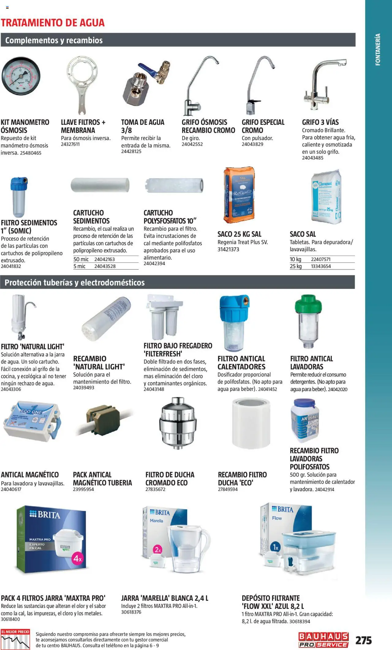 Bauhaus - ProService  │ válido desde el 24.02.2025 | Página: 275 | Productos: Fregadero, Té, Teléfono, Lavadora