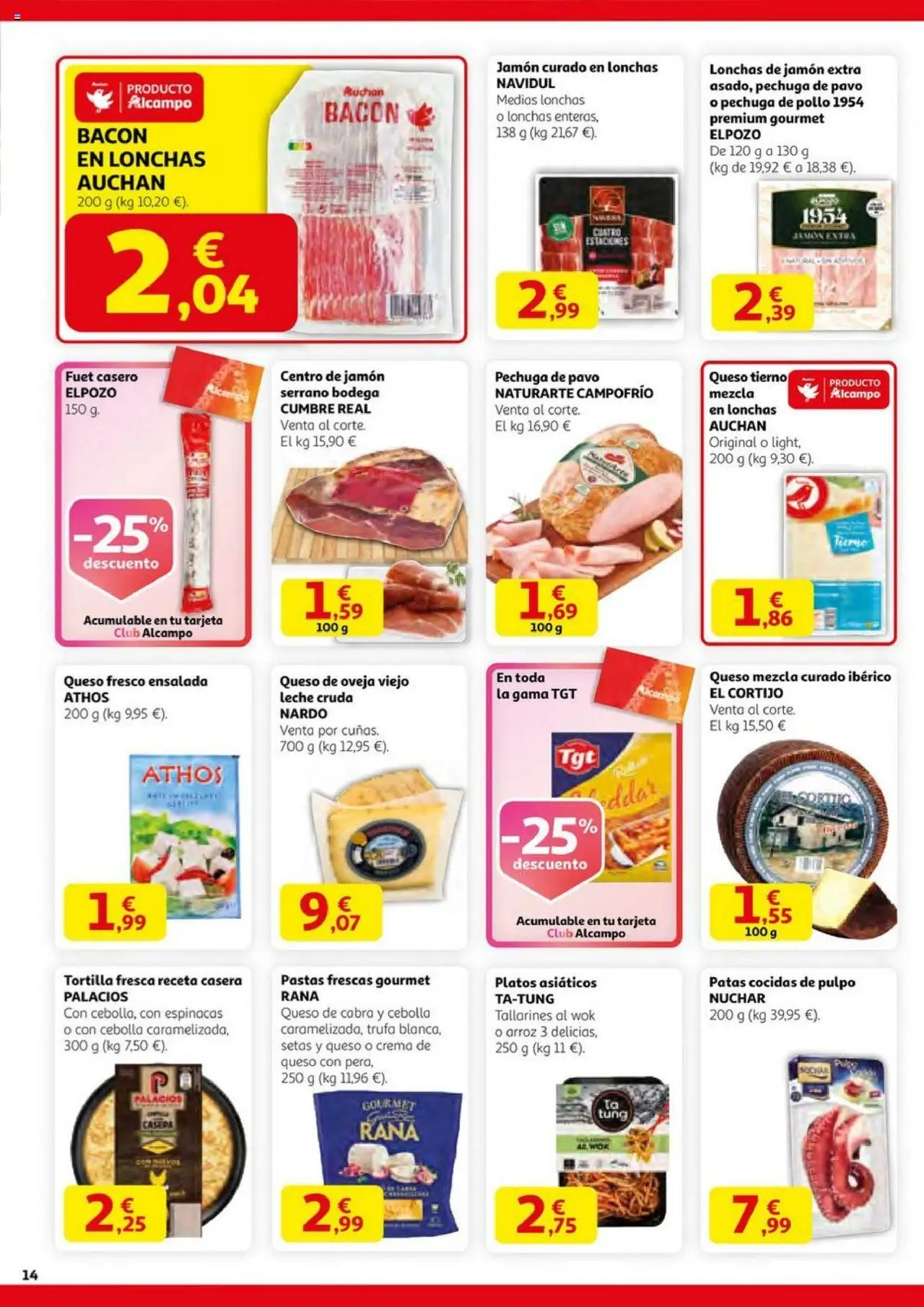 Alcampo - SST Nacional  │ válido desde el 14.08.2025 | Página: 14 | Productos: Medias, Queso, Arroz, Crema