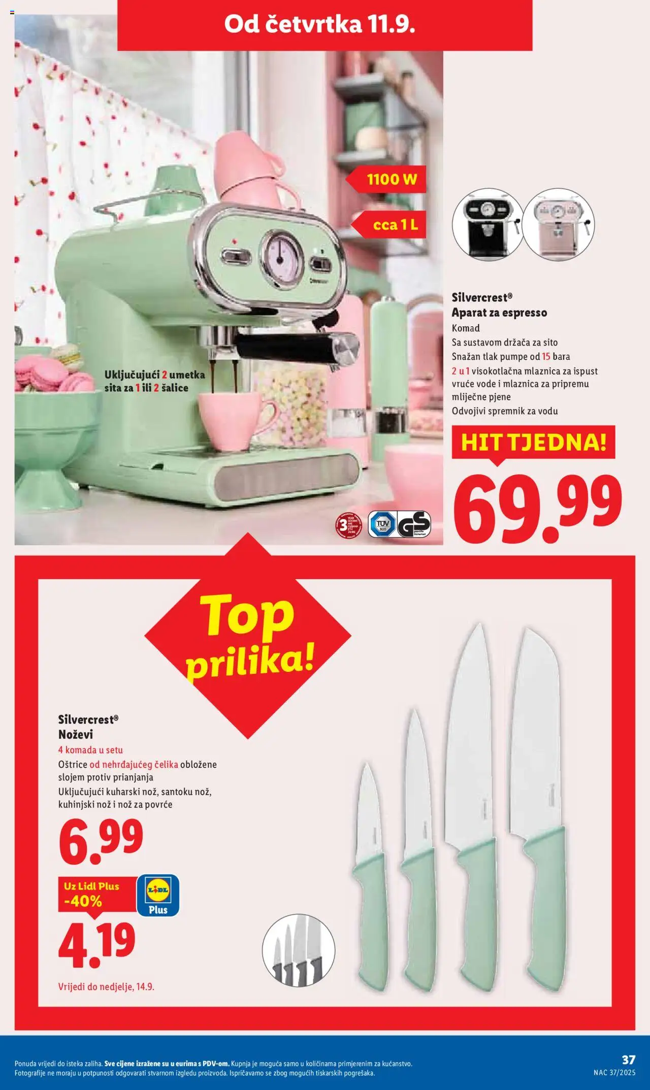 Lidl katalog | vrijedi od 08.09.2025 | Stranica: 37 | Proizvodi: Nož, Povrće
