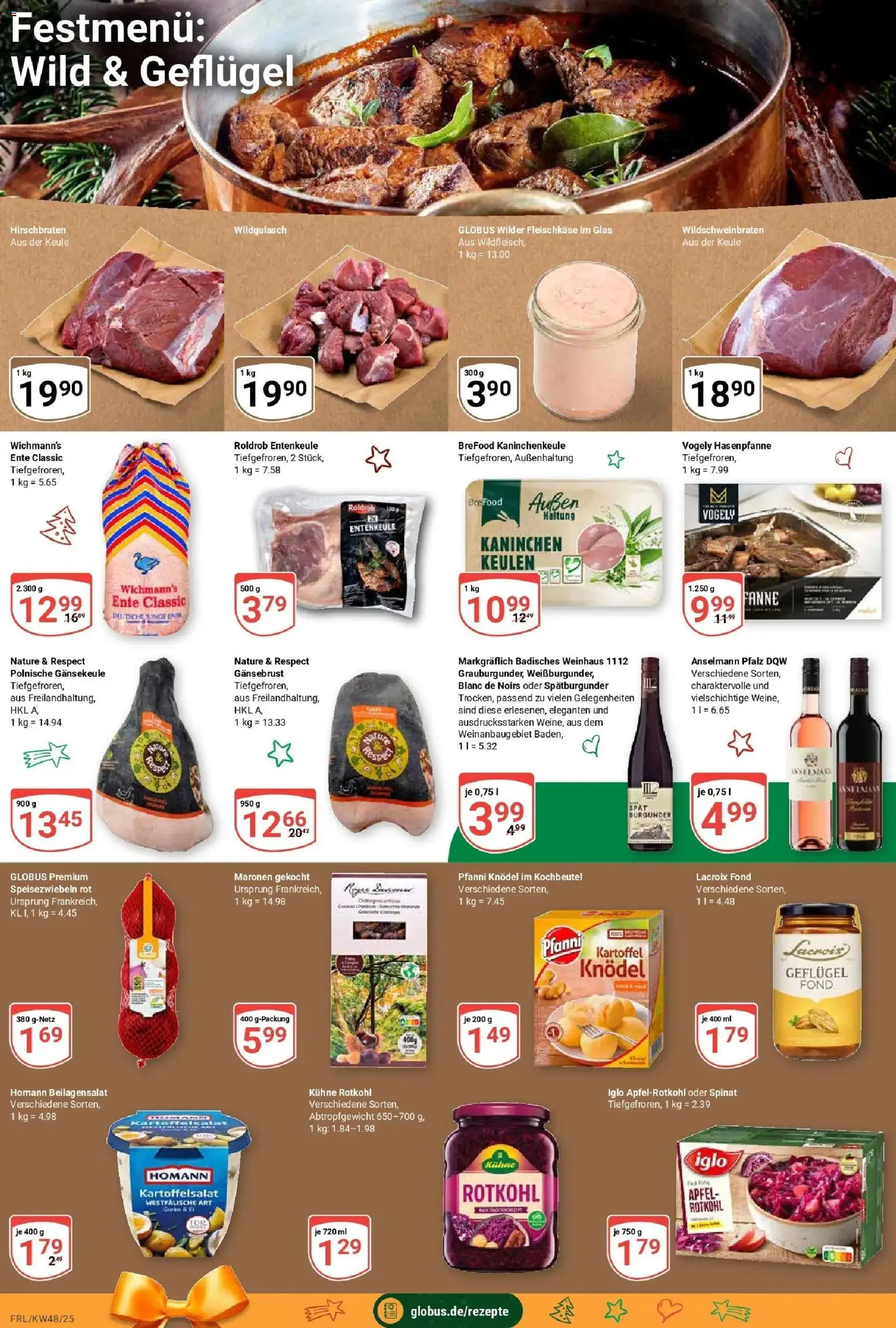 Globus prospekt Freilassing	 – gültig ab 23.11.2025 | Seite: 13 | Produkte: Rotkohl, Iglo, Äpfel, Ente