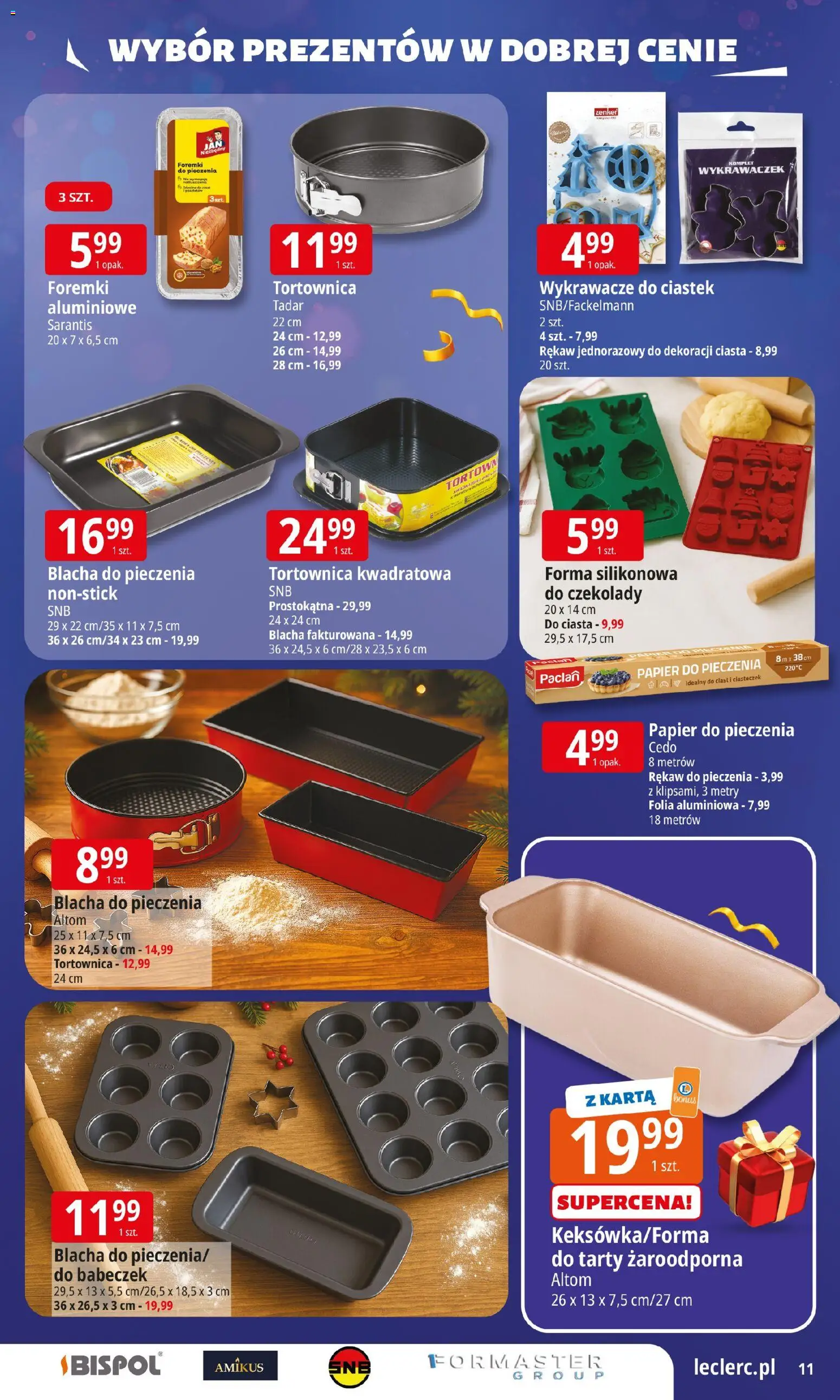 E.Leclerc Gazetka - Warszawa Ursynów prezenty od 02.12.2025 | Strona: 11 | Produkty: Karta, Czekolady, Papier do pieczenia