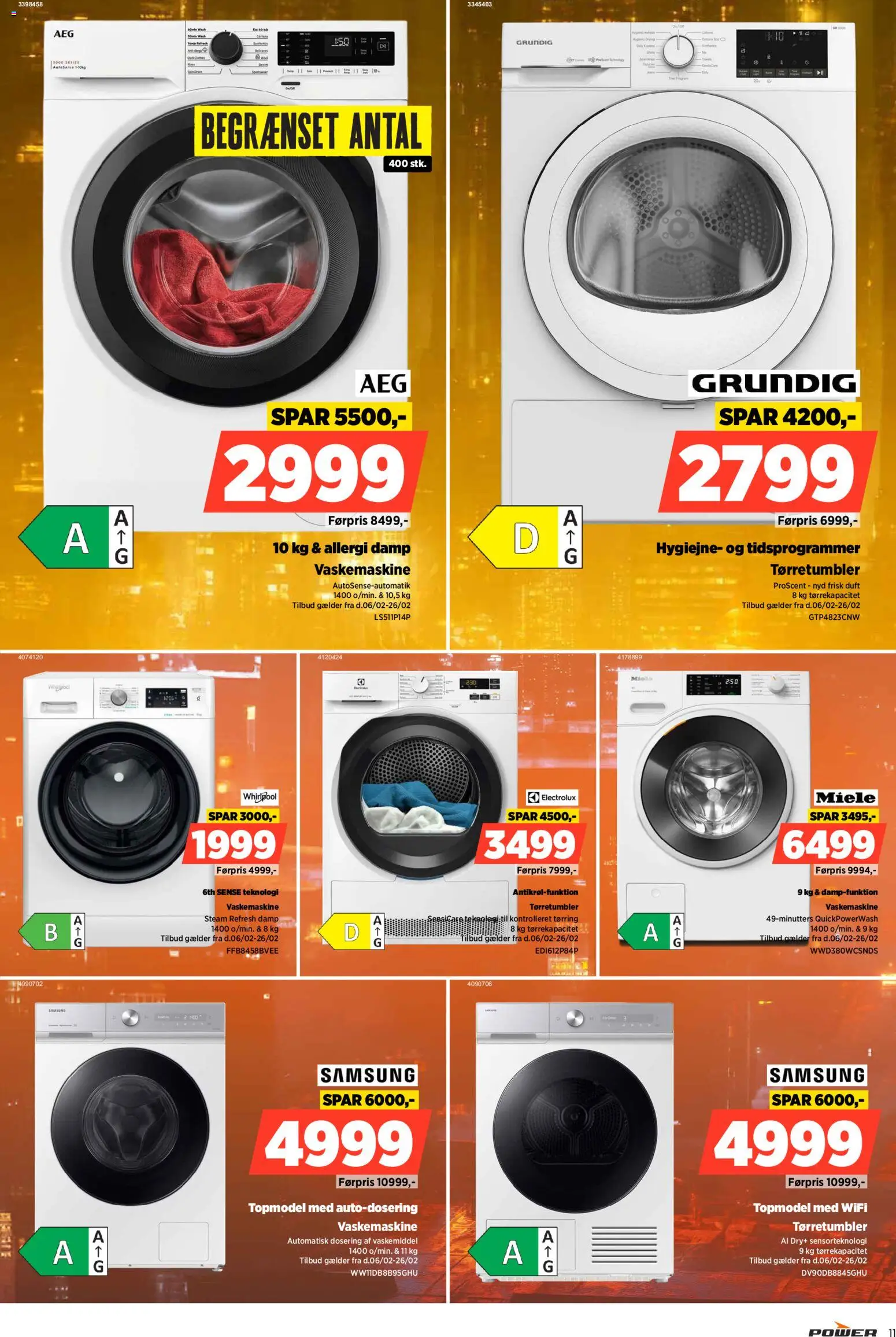 Power tilbudsavis – gyldig fra 13.02.2026 | Side: 11 | Produkter: Duft, Vaskemaskine, Tørretumbler