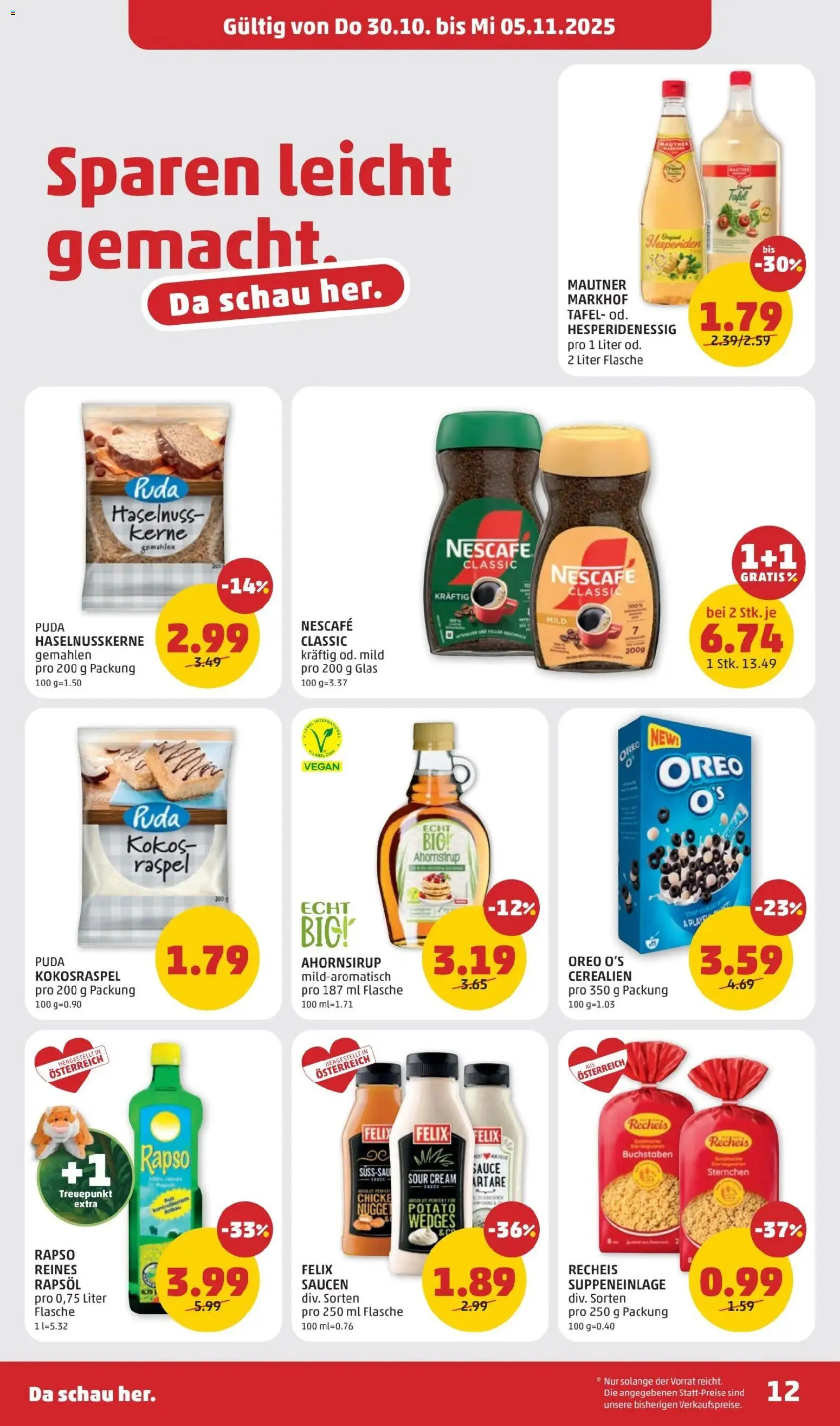 Penny Markt Flugblatt ab (30.10.2025) - Angebote, Prospekt | Seite: 12