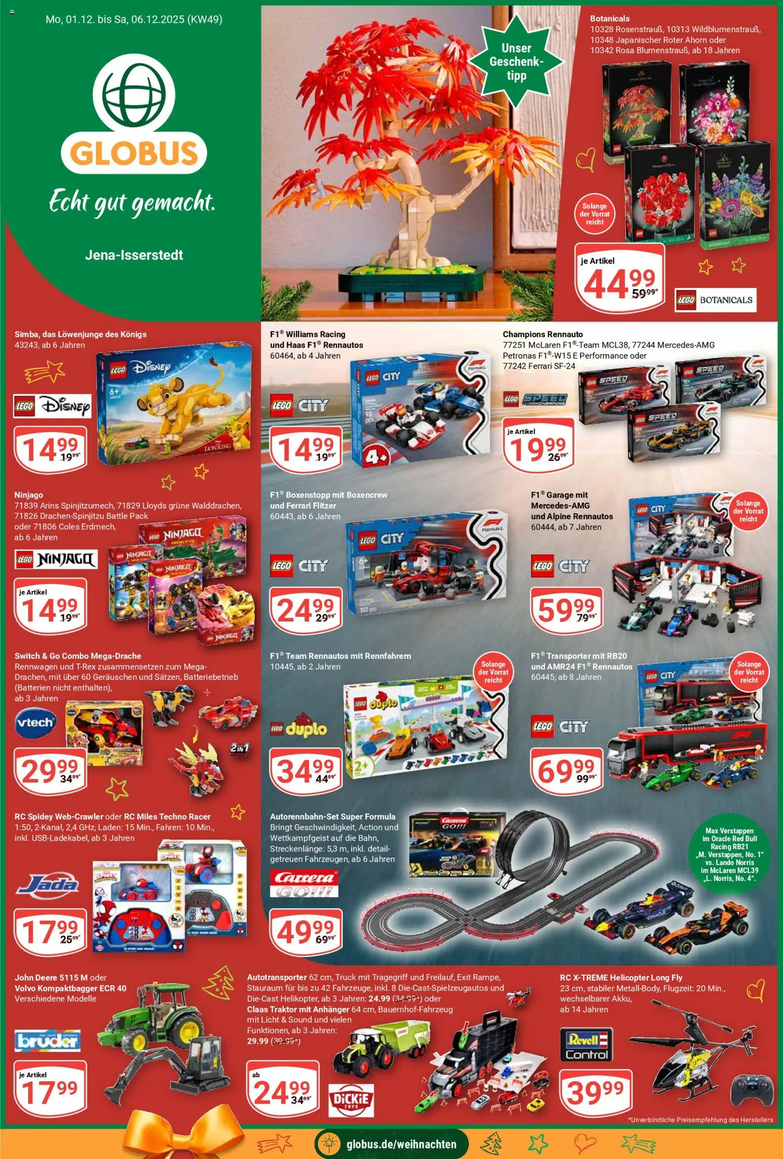 Globus Prospekt 	 – gültig ab 01.12.2025 | Seite: 1 | Produkte: Red bull, Batterien