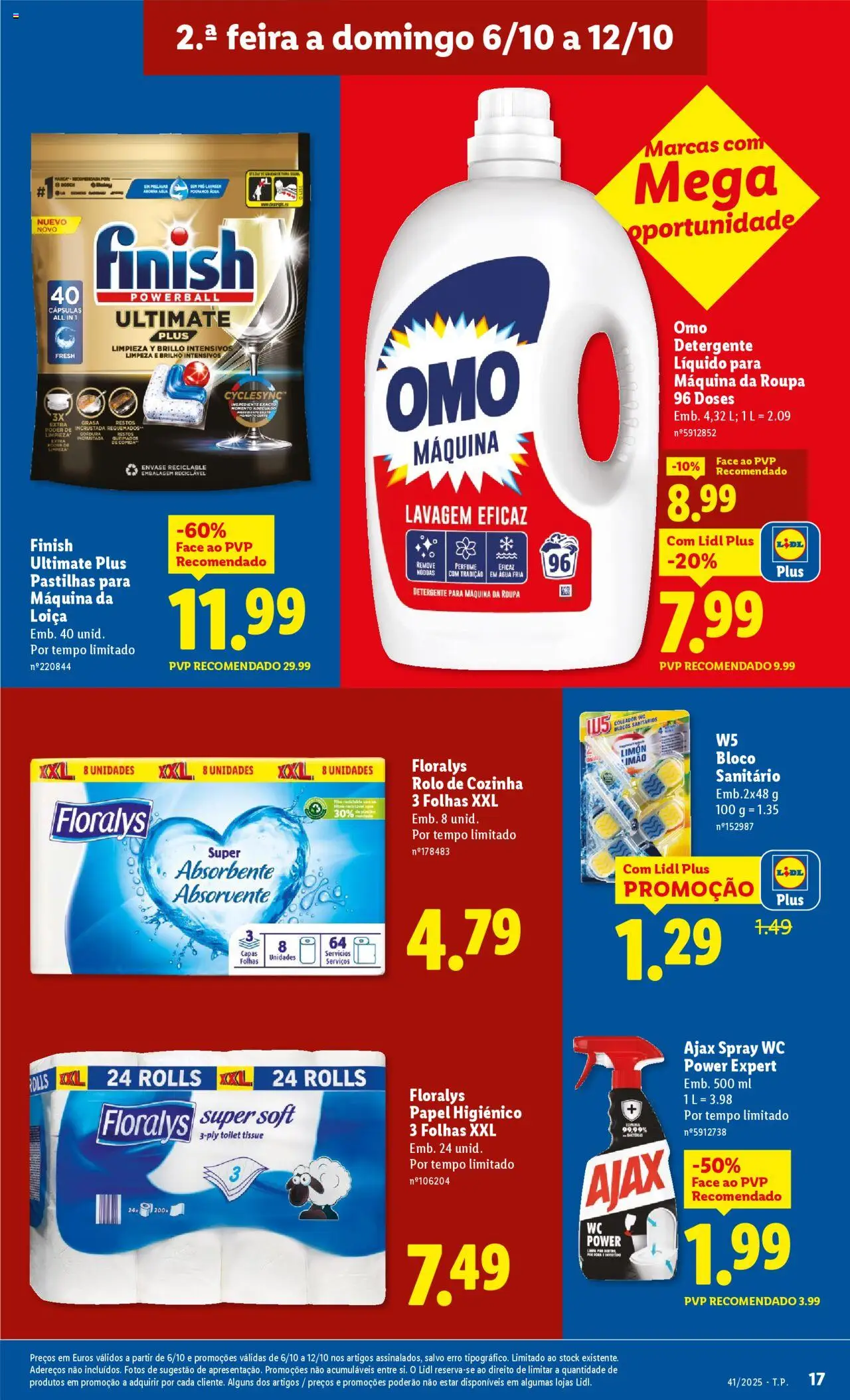 Lidl folheto │ válido de 06.10.2025 | Página: 17 | Produtos: Agua, Papel higiénico, Perfume, Detergente