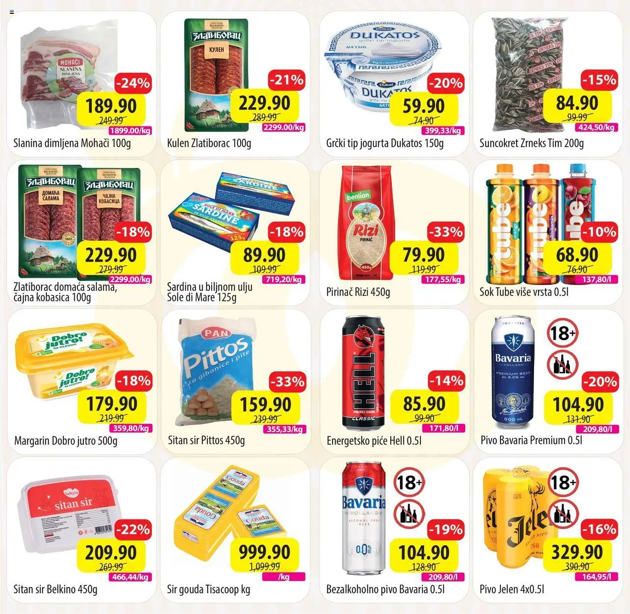 Senta Promet katalog - važi od 28.07.2025 | Strana: 2 | Proizvode: Gouda, Sok, Kobasica, Pirinač