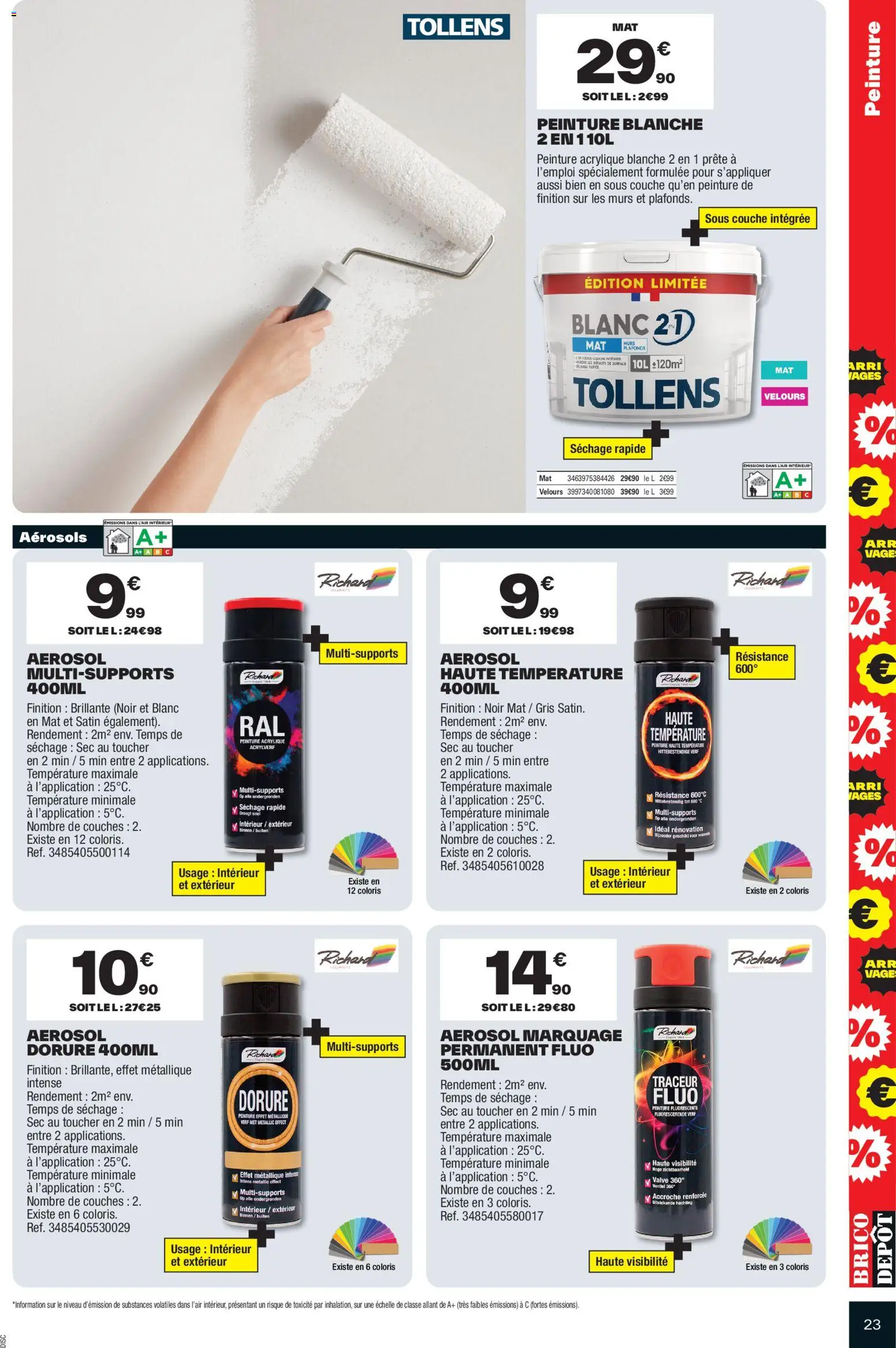 {H1} | Page: 23 | Produits: Peinture Blanche, Couches