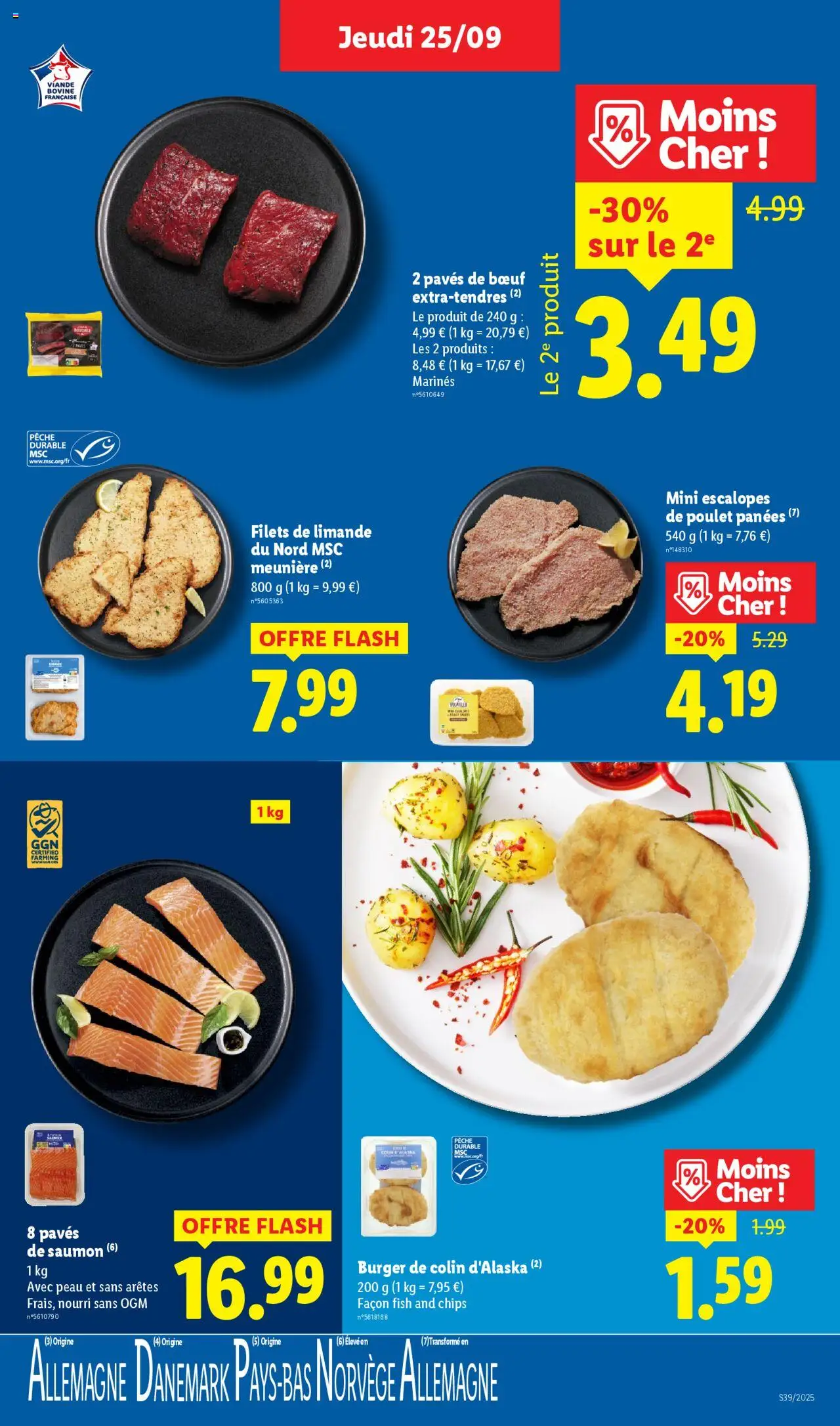  | Page: 7 | Produits: Pêche, Viande, Chips, Viande bovine